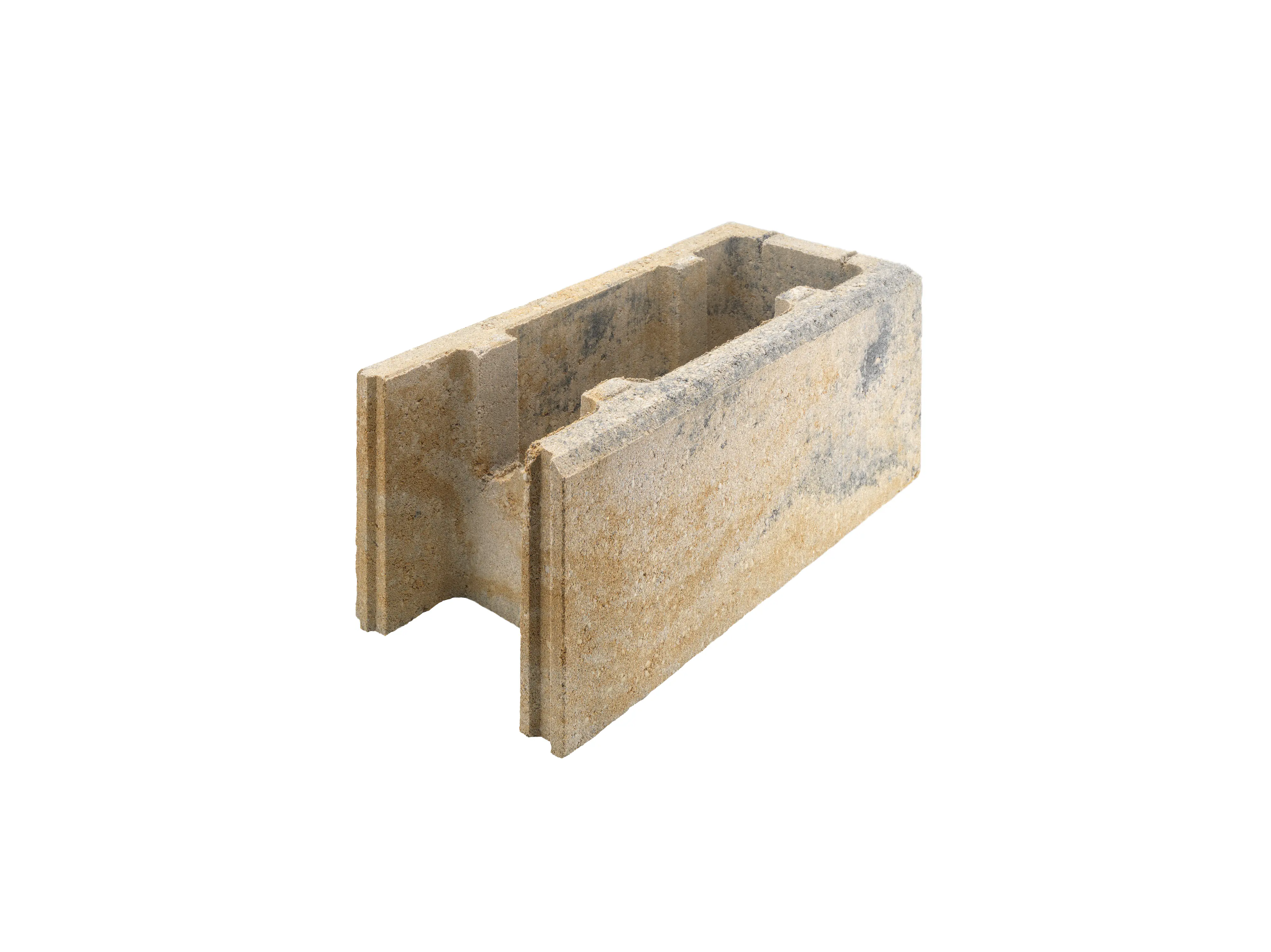 Schalungsstein Eck- & Endstein 50 x 20 x 24 cm braun-beige