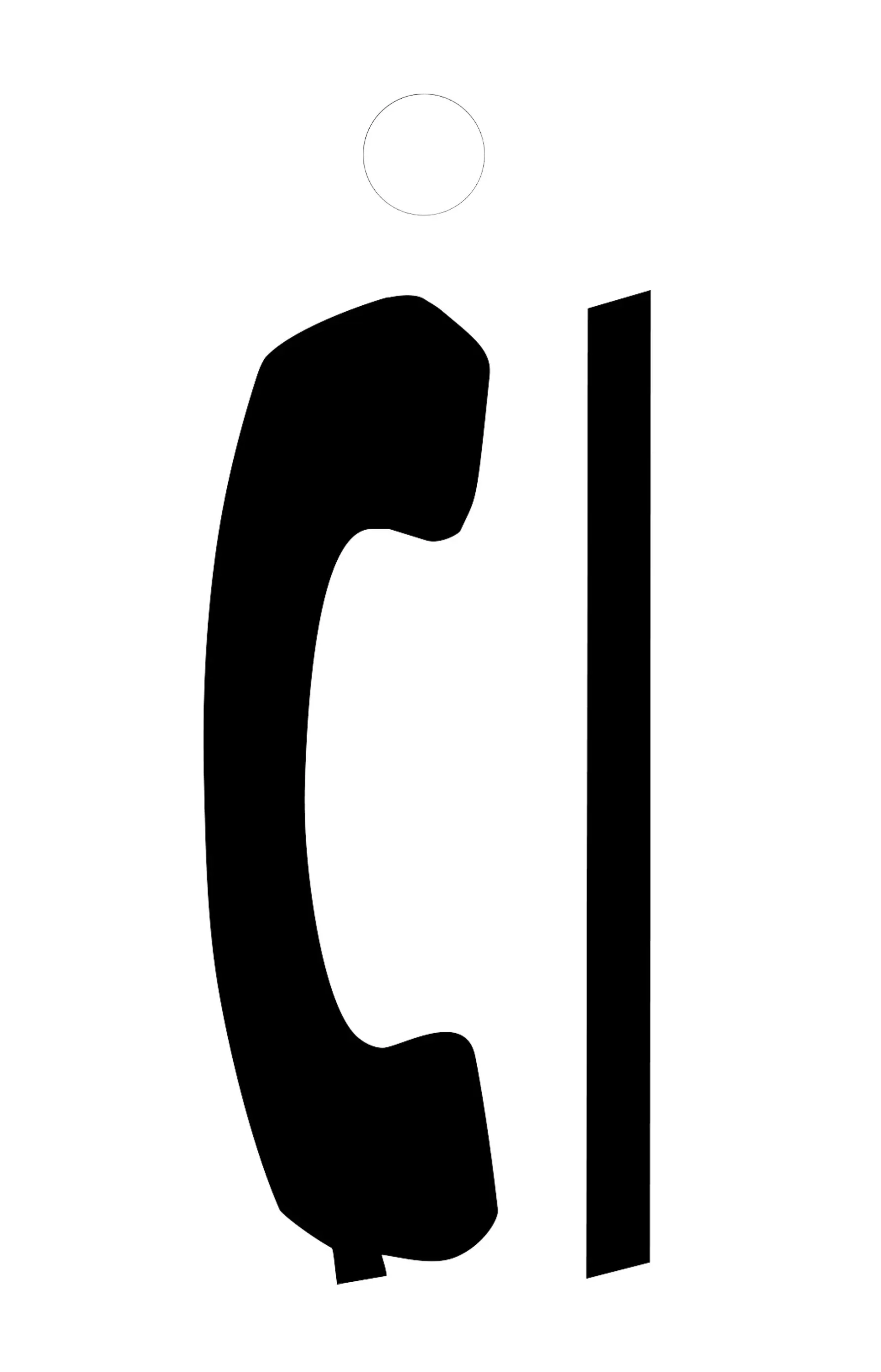 Conmetall Aufkleber Telefon PVC 3,5 x 3 cm schwarz