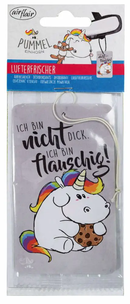 airflair Papierlufterfrischer Pummeleinhorn flauschig Bubblegum airflair Papierlufterfrischer Pummeleinhorn flauschig Bubblegum