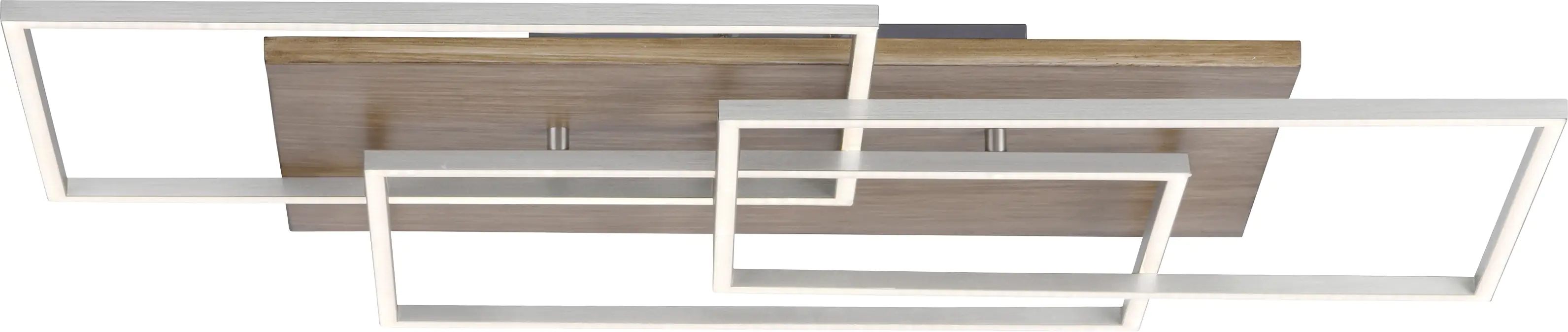 Paul Neuhaus CCT LED Deckenleuchte Palma stahl-holz 82 x 50 cm dimmbar