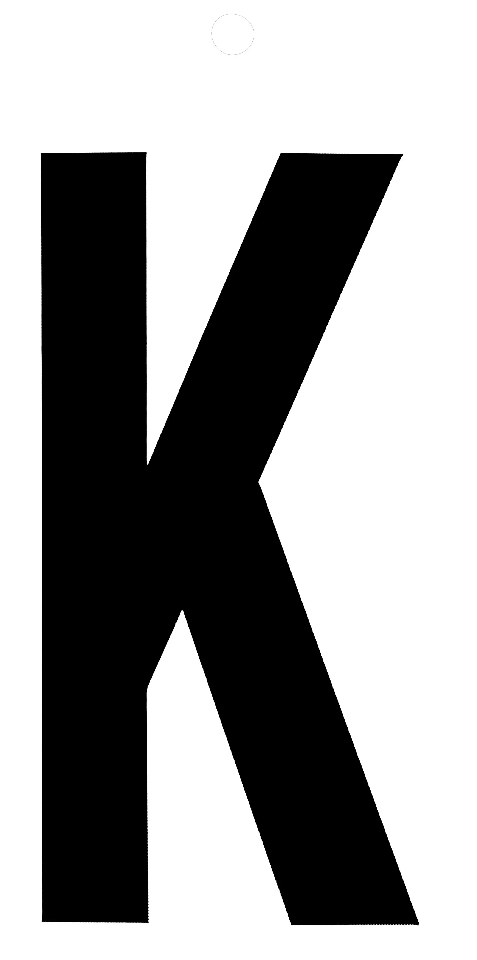 Conmetall Aufkleber Buchstabe K PVC 10 x 6 cm schwarz 