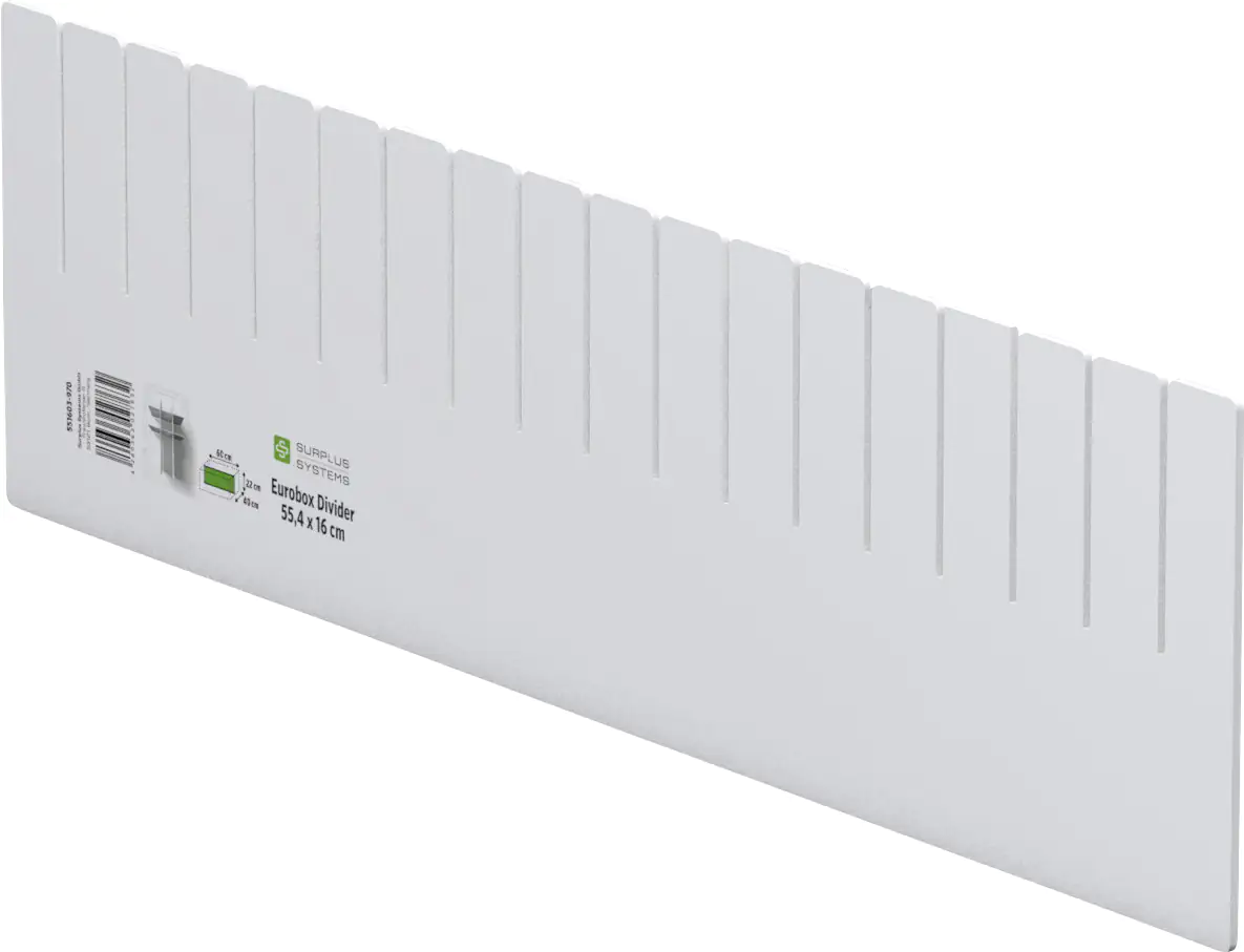 Surplus Systems Abtrenner für Eurobox 55,4 x 16 cm, weiß Surplus Systems Abtrenner für Eurobox 55,4 x 16 cm, weiß