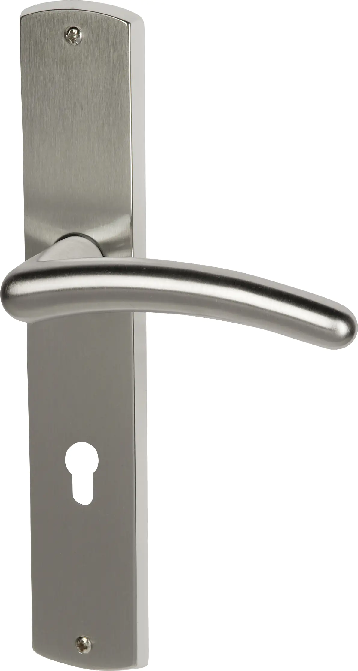 Alpertec PZ-Langschildgarnitur Isabella Messing silber abgerundet