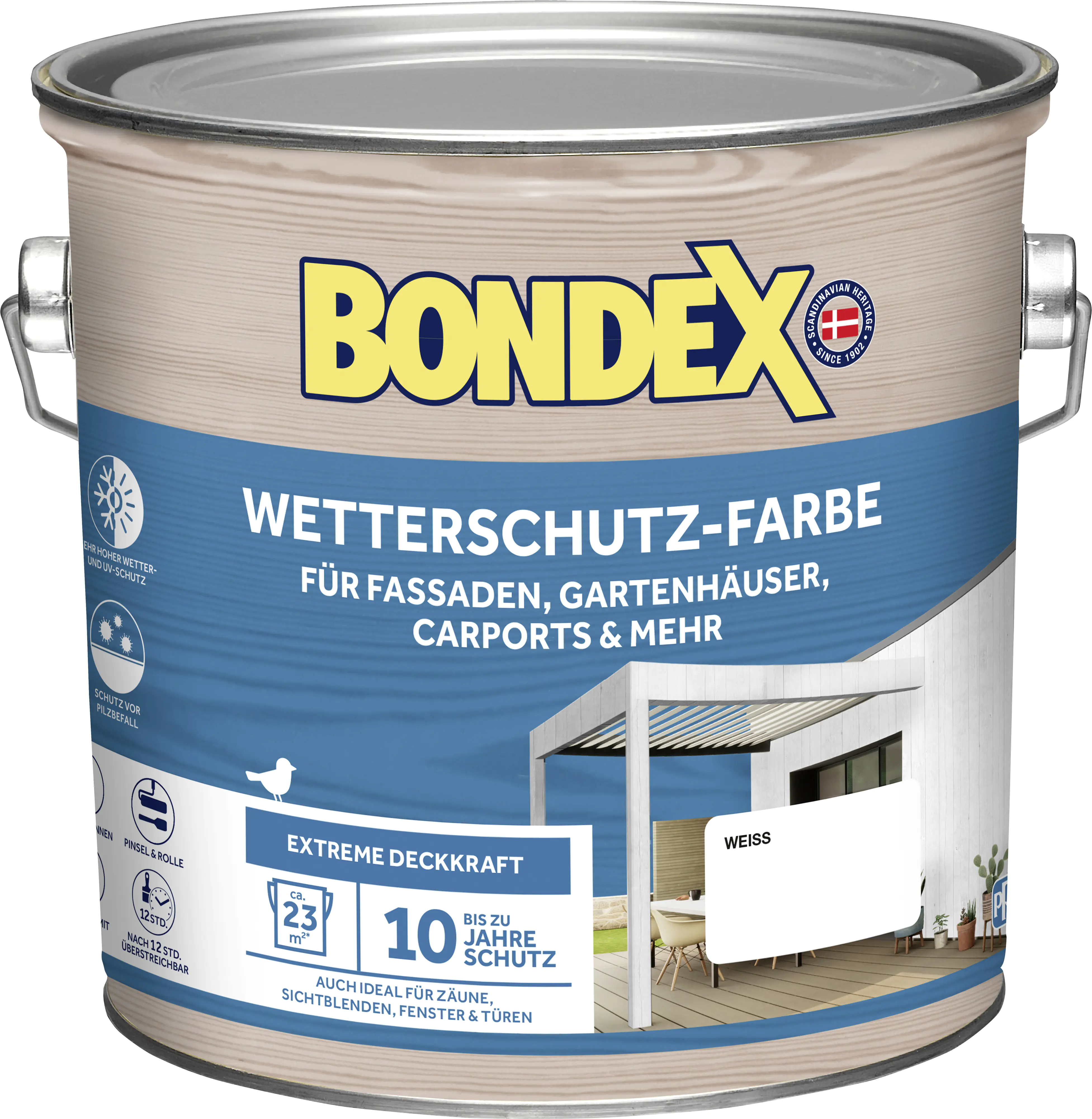 Bondex Wetterschutzfarbe 2,5 L weiss Bondex Wetterschutzfarbe 2,5 L weiss