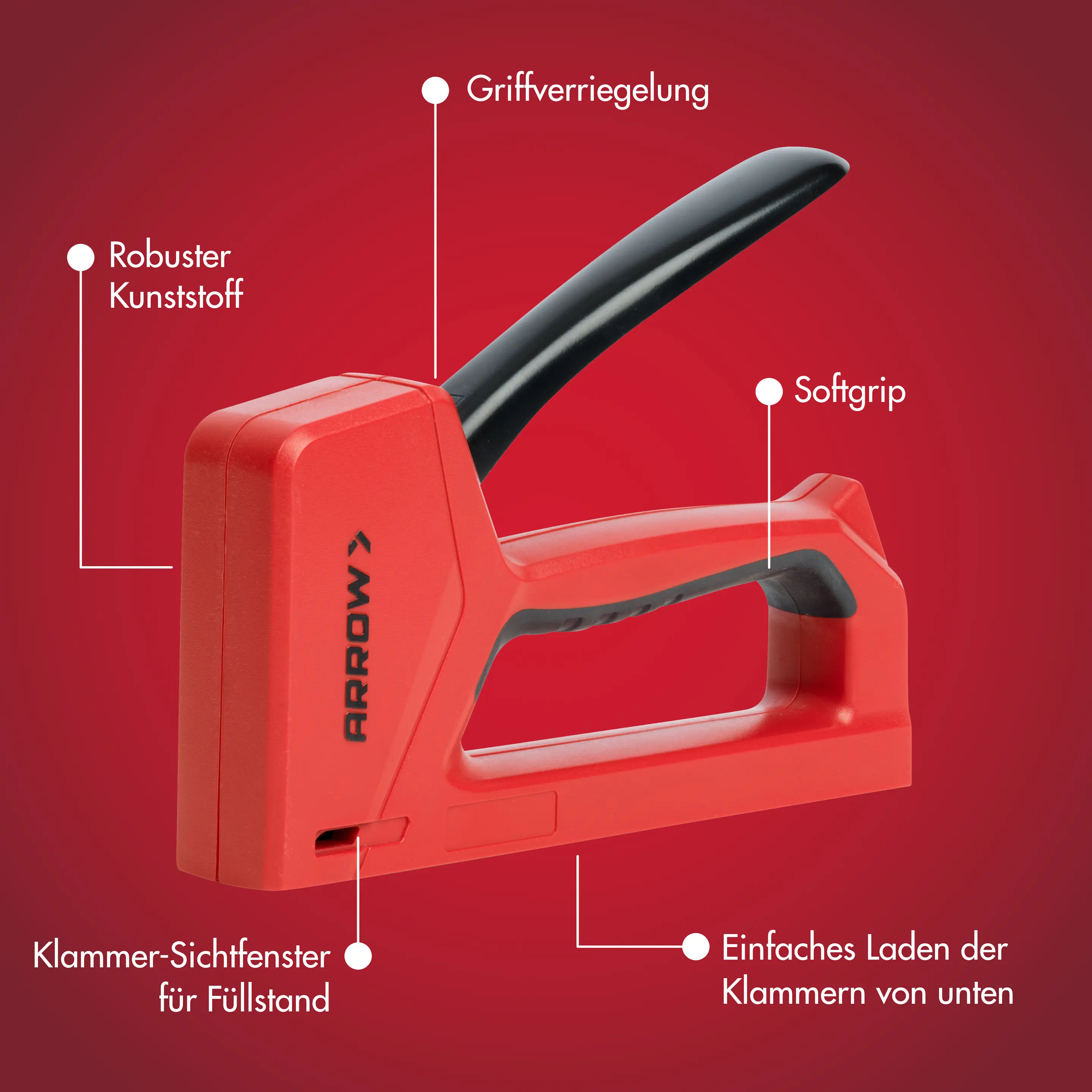 Arrow Handtacker JT27 für Feindrahtklammern