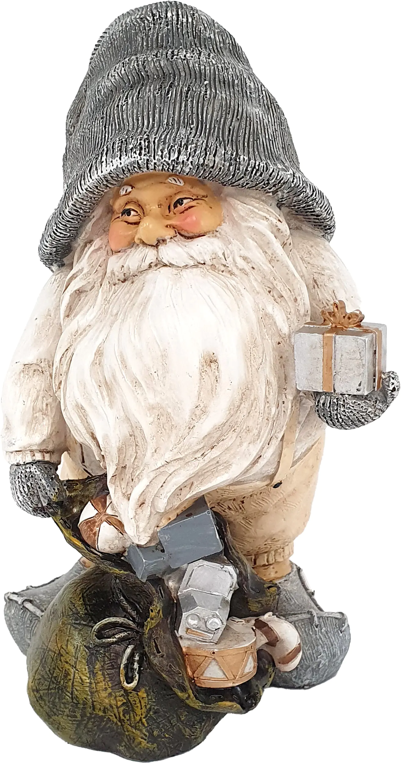 Dekofigur Wichtel grau 21 cm