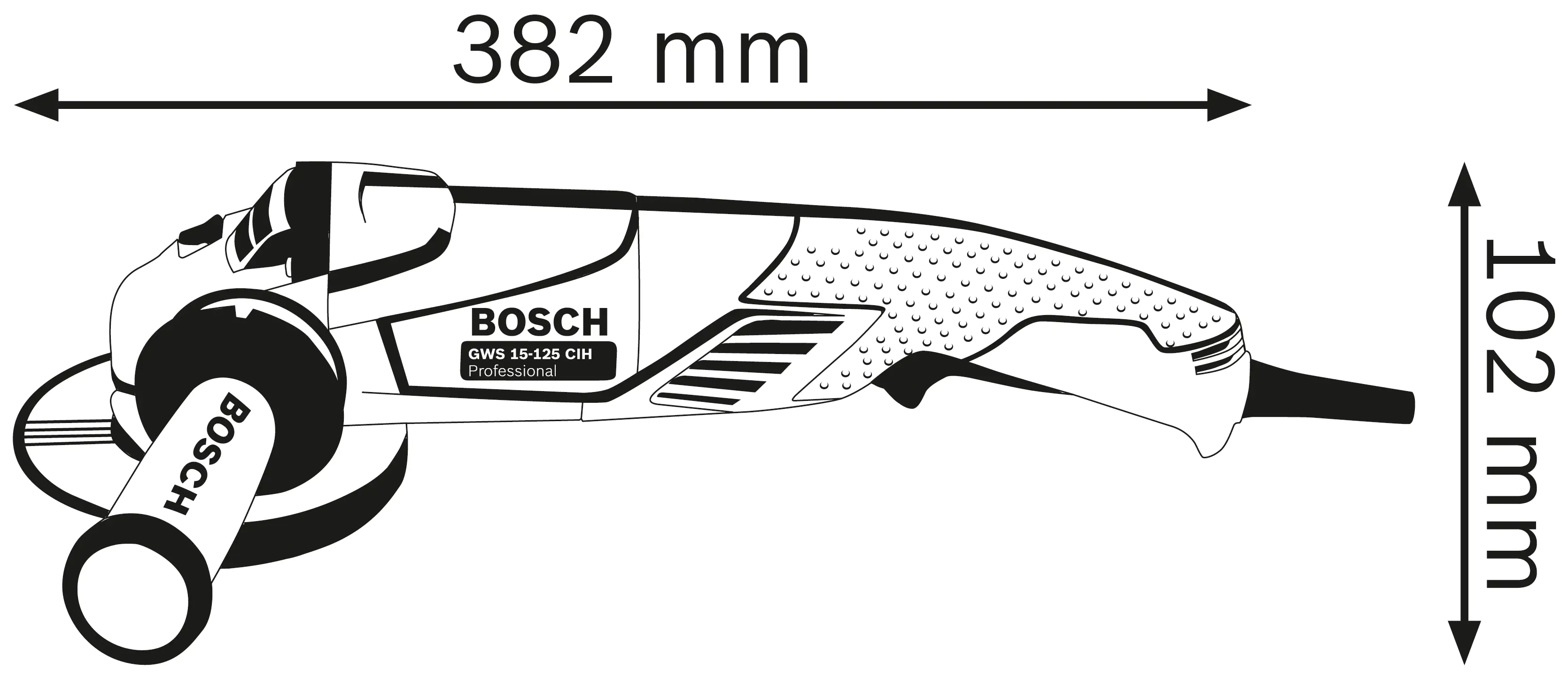 Bosch GWS 15-125 Professional Winkelschleifer 1500 W Scheiben Ø 125 mm