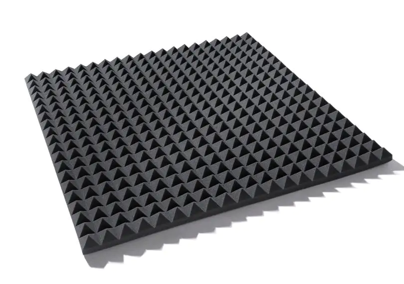 Akupur Schaumstoffpyramidenplatte Akustik anthrazit 100 x 100 cm