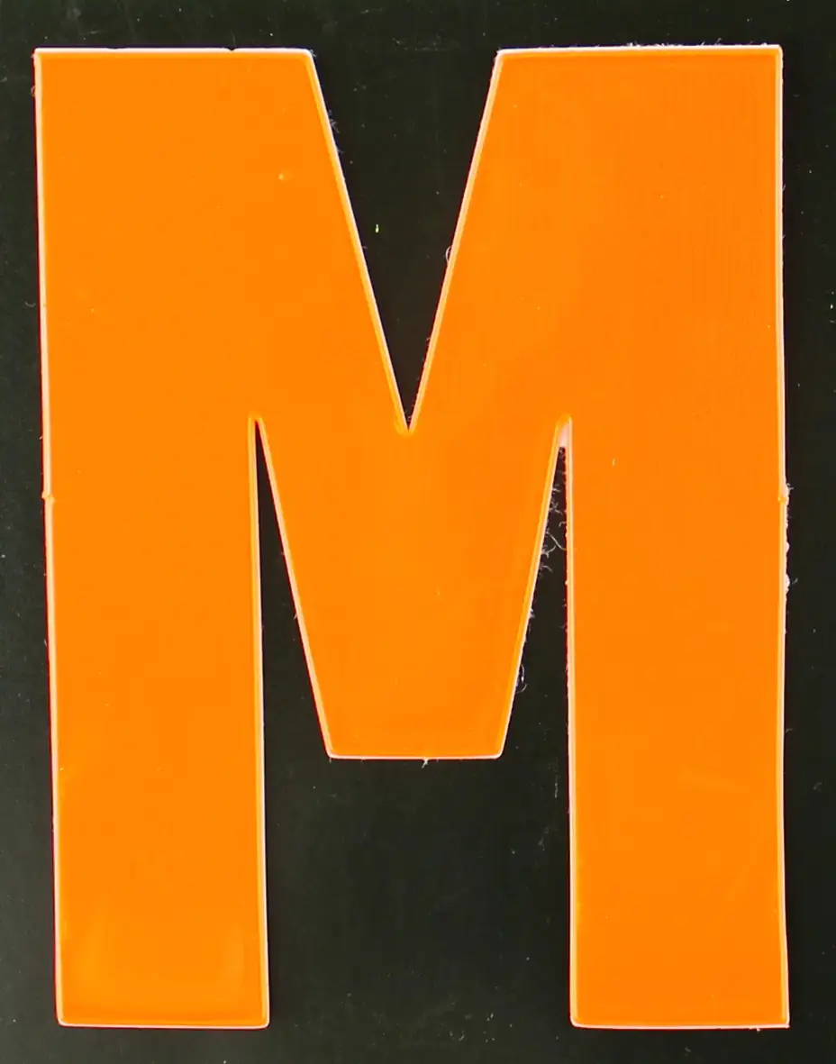 Conacord Reflektierender Klebebuchstabe M orange "M"