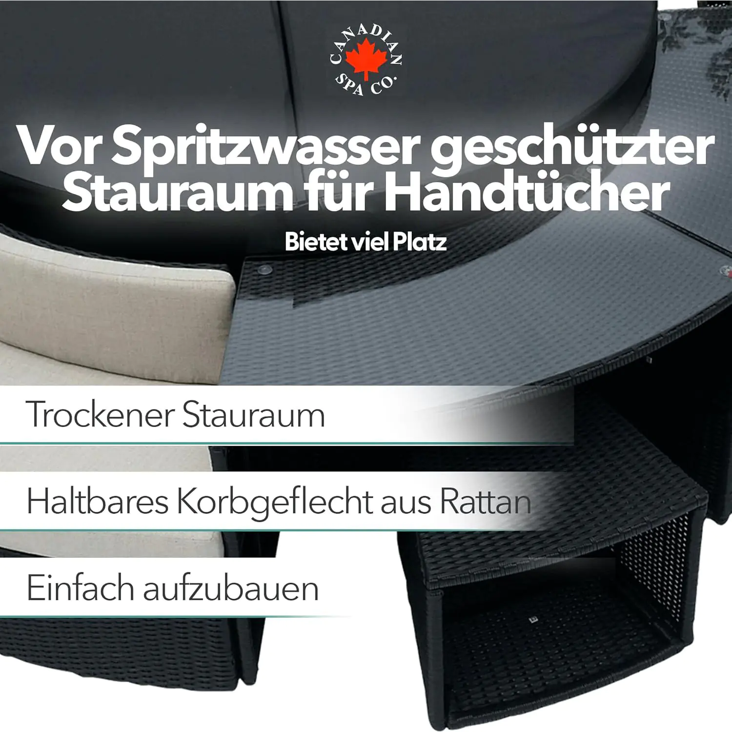 Canadian Spa Beistelltisch L57 x B52 x T45 cm Canadian Spa Beistelltisch L57 x B52 x T45 cm