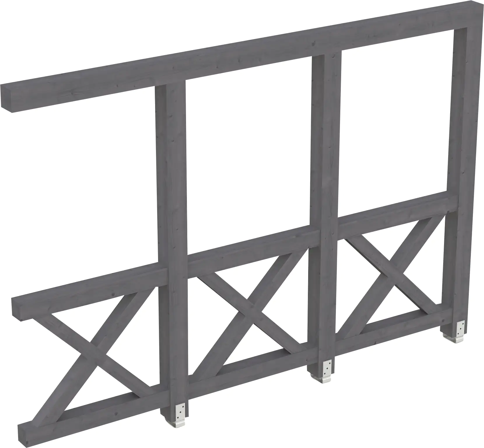 SKAN HOLZ Seitenwand Andreaskreuz (Wandanbau) 305 x 210 cm, Fichte