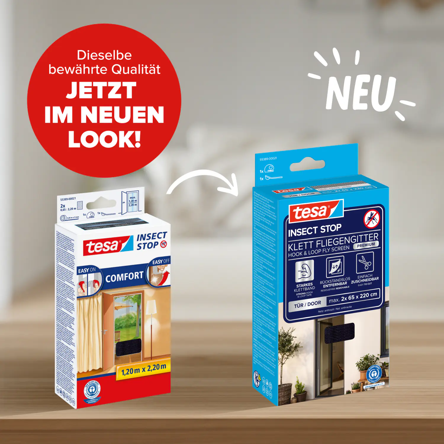 tesa Fliegenschutz-Tür COMFORT 120 x 220 cm - anthrazit