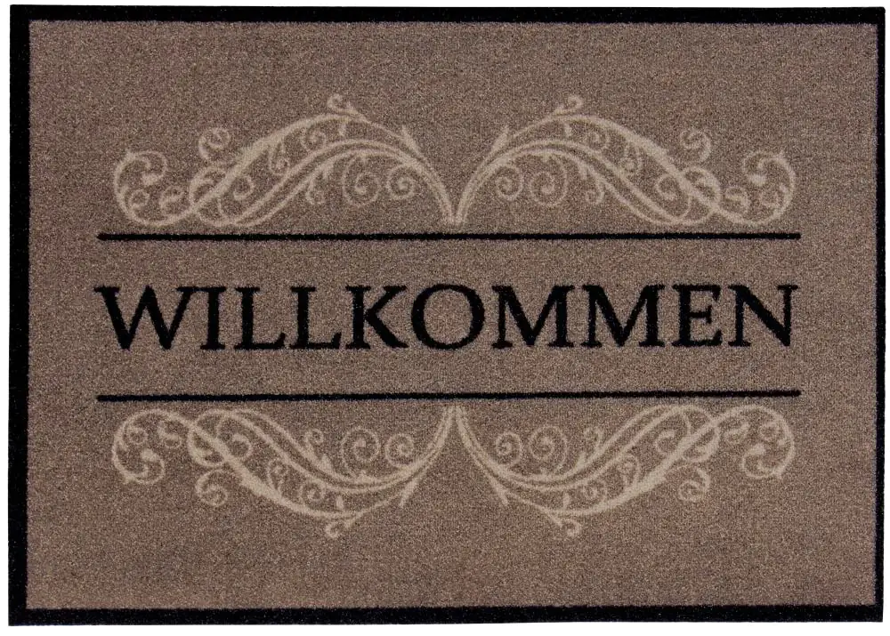 Fußmatte Carmen Willkommen taupe, 39 x 58 cm Fußmatte Carmen Willkommen taupe, 39 x 58 cm