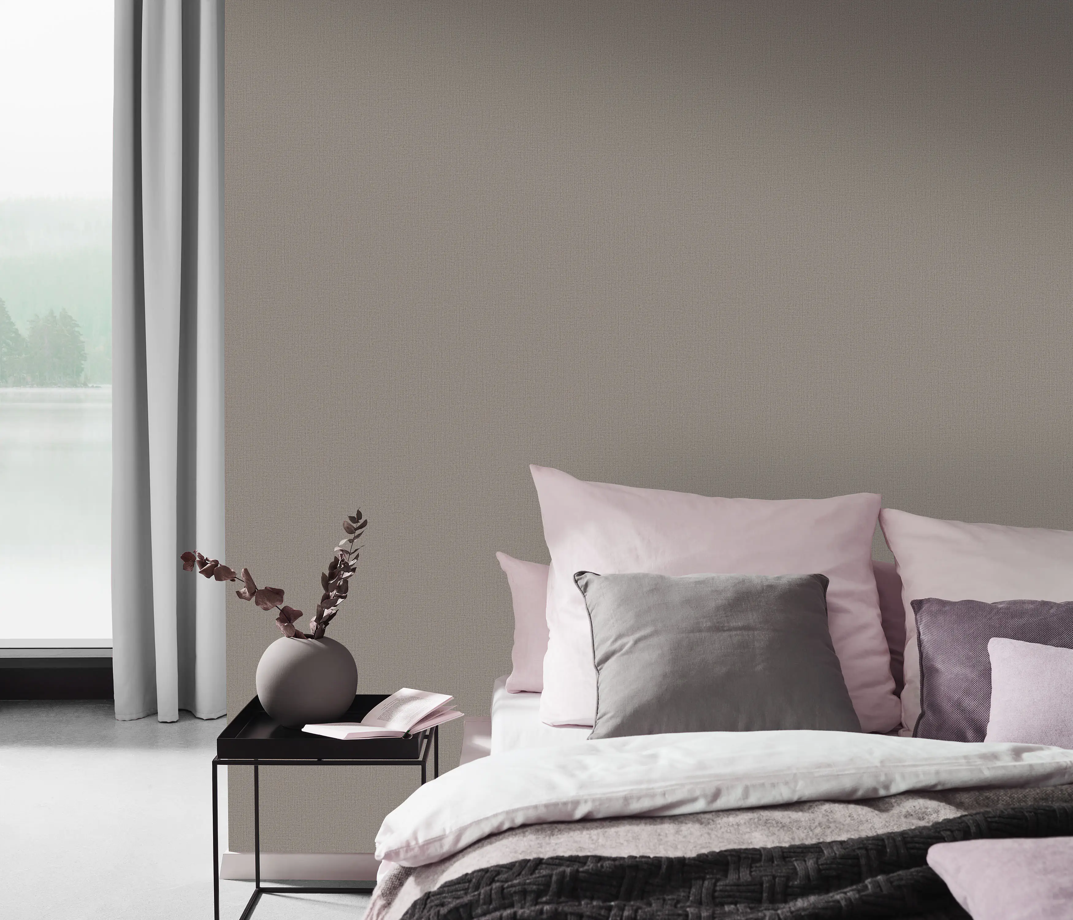 4002790211709_2 Erismann Vliestapete 10215-37 Code Nature uni taupe 10,05 x 0,53 m