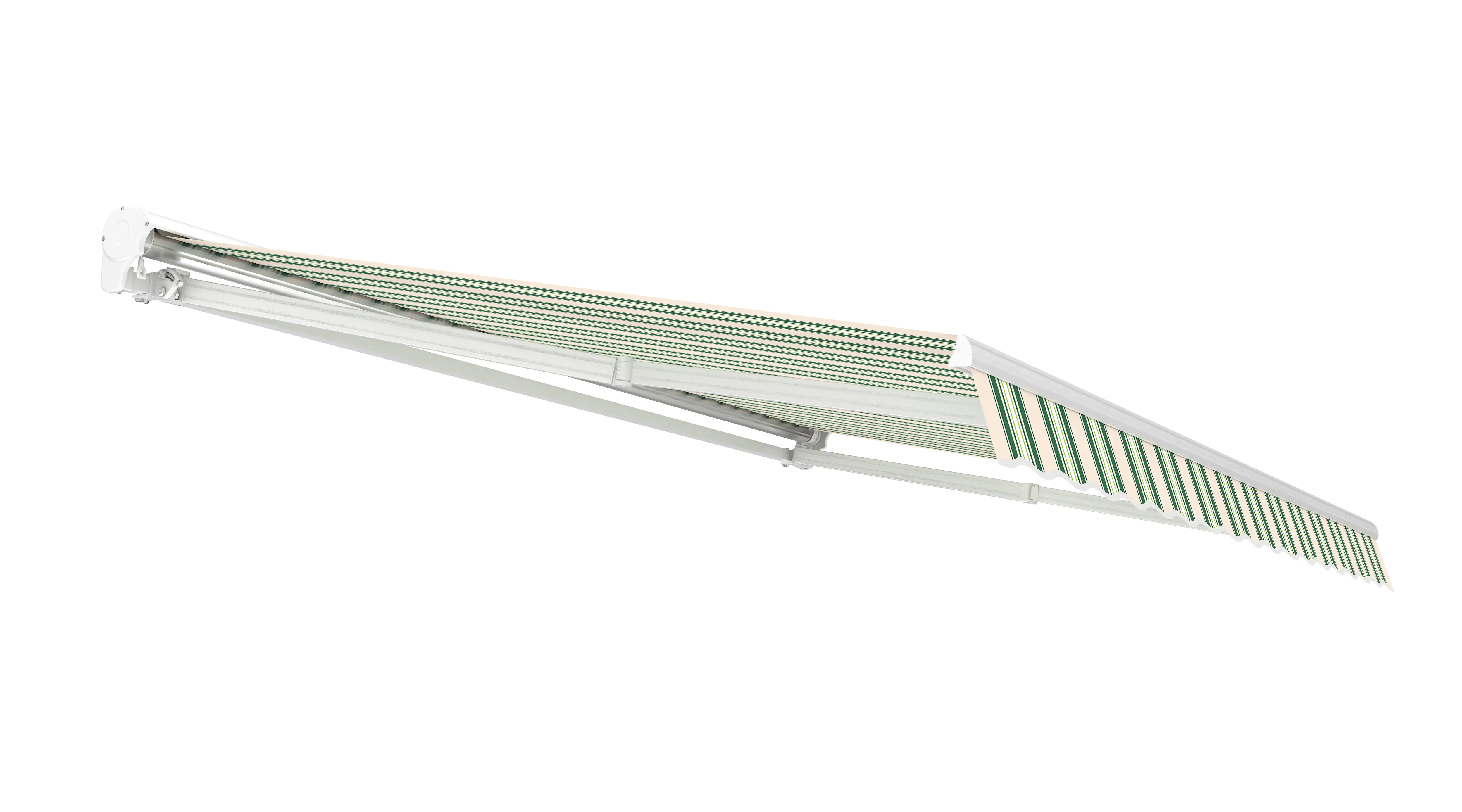 4333692967167_2 TrendLine Halb-Kassettenmarkise grün-weiß gestreift, Breite: 400 cm, Ausfall: 300 cm