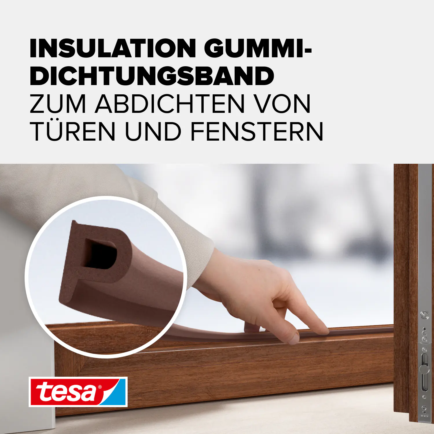 tesa Insulation P-Profil Classic 10 m, braun
