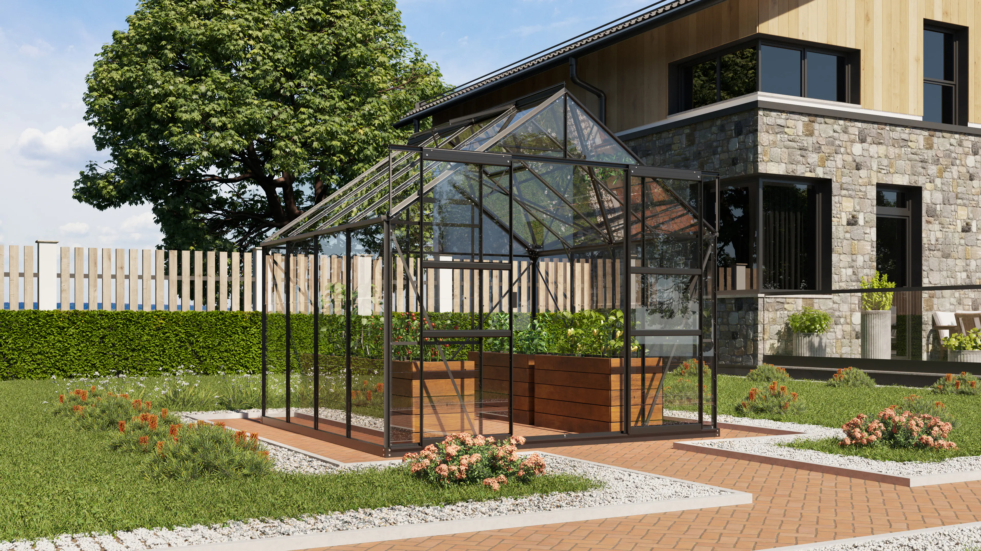 Vitavia Gewächshaus Mars 6700 254 x 254 cm 3 mm ESG