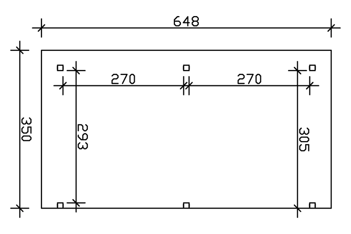SKAN HOLZ Terrassenüberdachung Siena 648 x 350 cm Leimholz