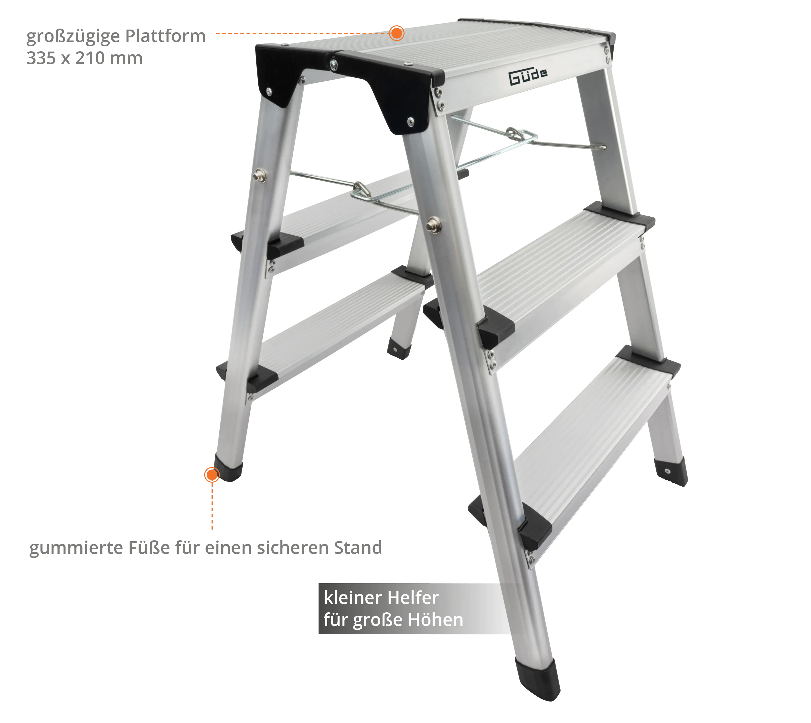 Güde Aluminium Trittleiter GAT 3S Güde Aluminium Trittleiter GAT 3S