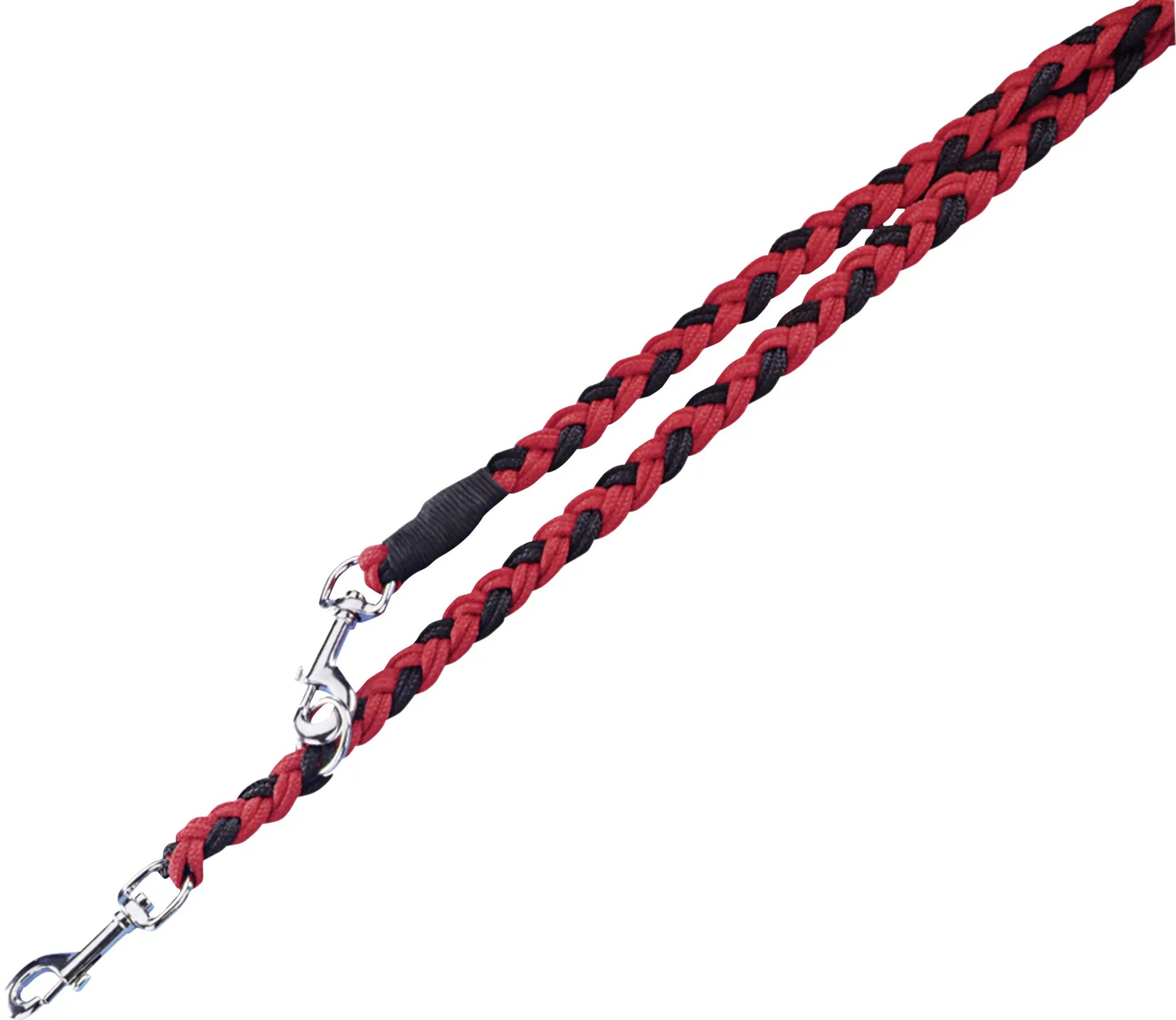 Nobby Führleine geflochten rot/schwarz 200 cm