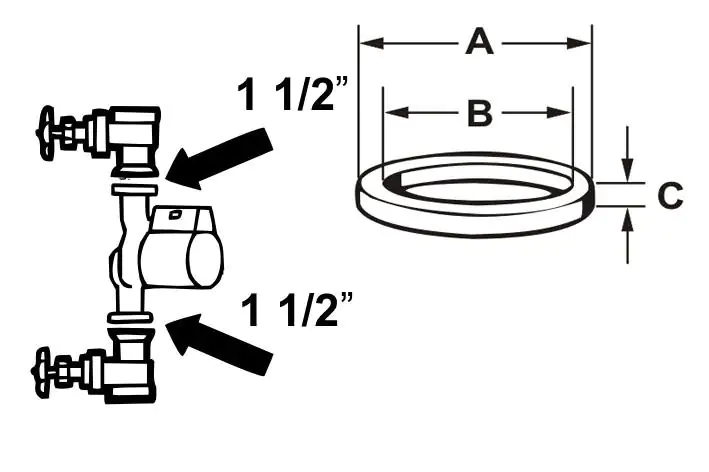 Cornat HD-Dichtung für Pumpenverschraubung Ø 44 mm