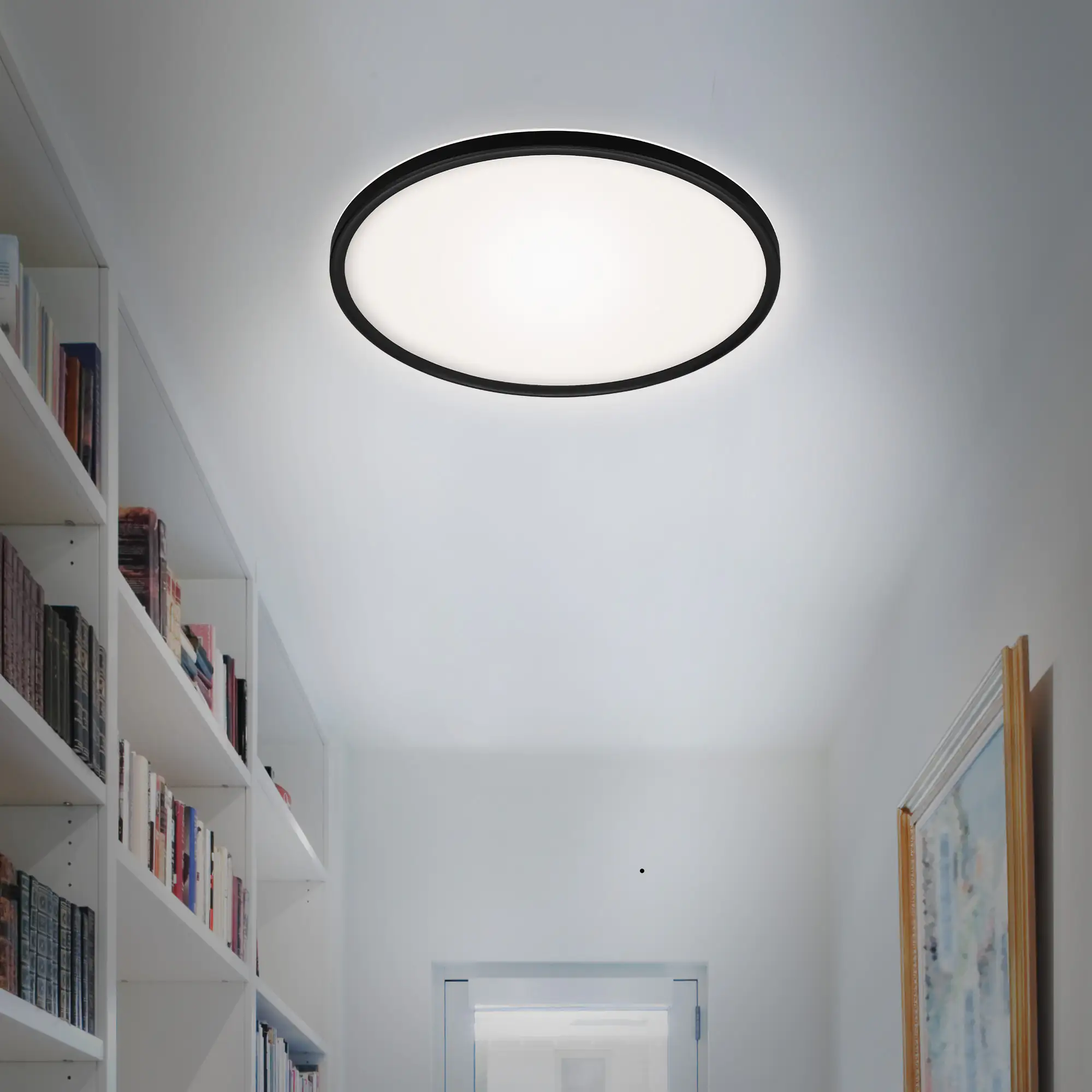 Di-Ka ultraflaches LED Panel Slim Ø 42 cm schwarz mit Backlight Di-Ka ultraflaches LED Panel Slim Ø 42 cm schwarz mit Backlight