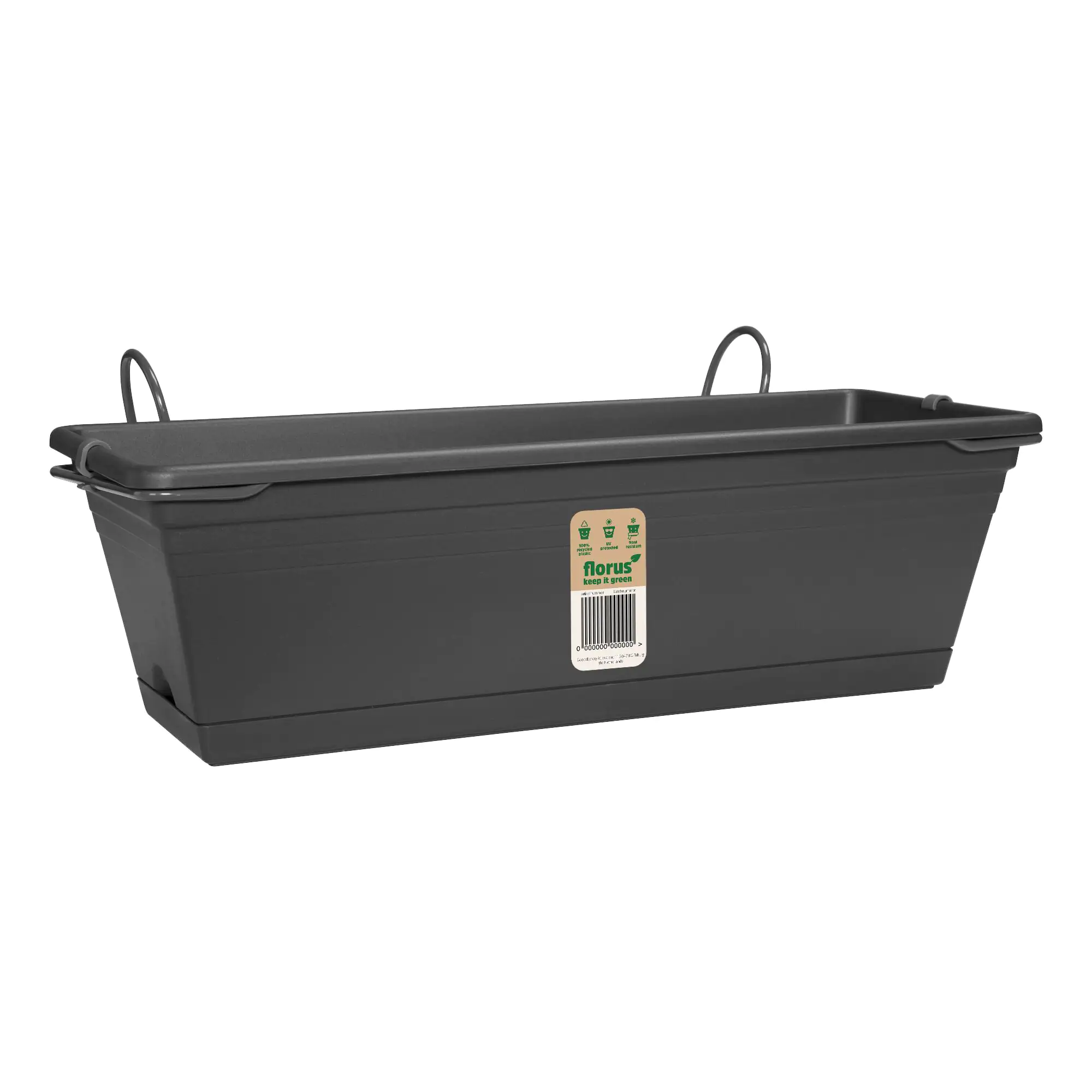Elho Blumenkasten Florus Set 48 x 28 cm grau Elho Blumenkasten Florus Set 48 x 28 cm grau