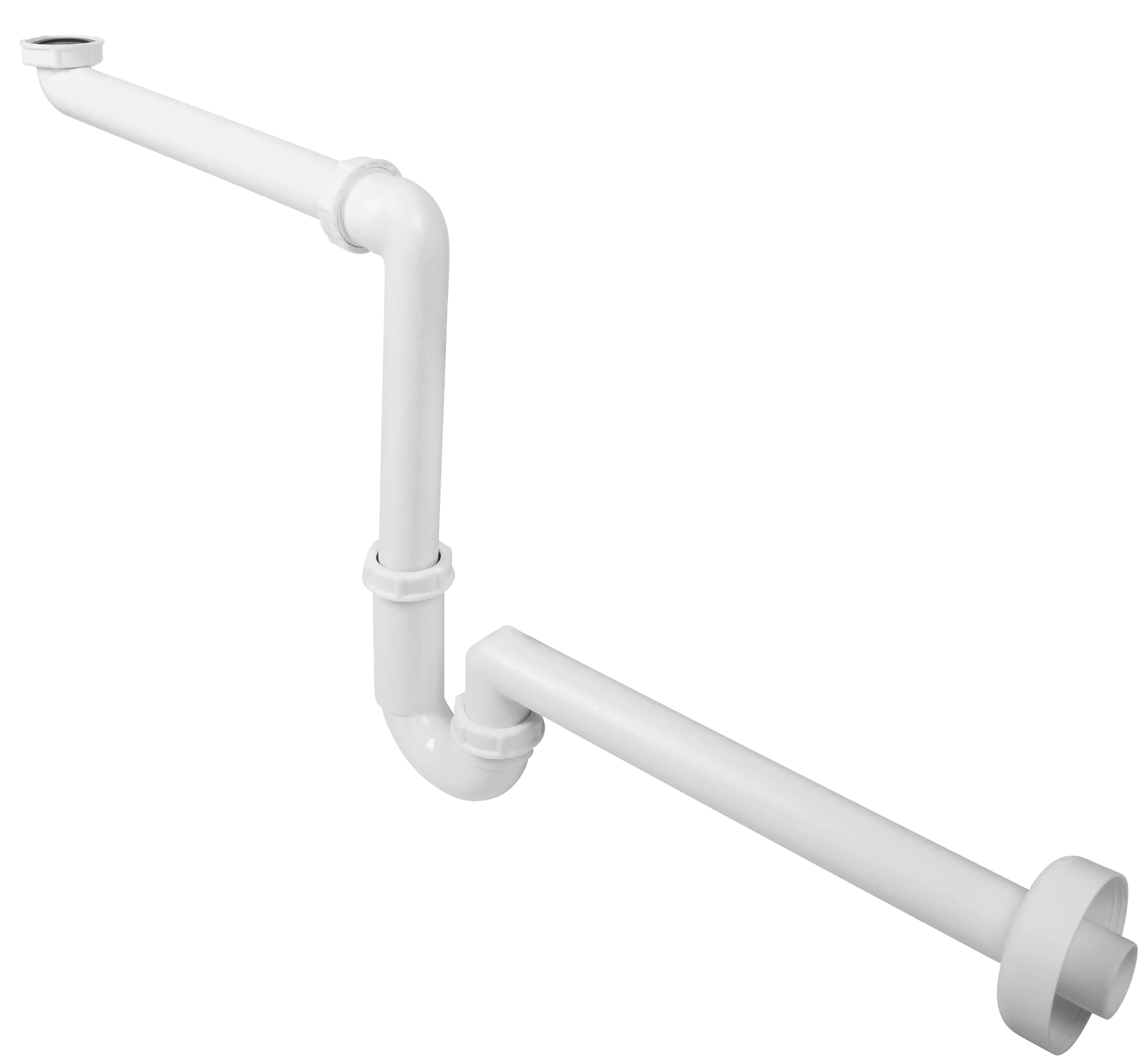 Viega Waschtisch-Raumsparsiphon Kunststoff, weiß, 1 1/4", ø 32 mm