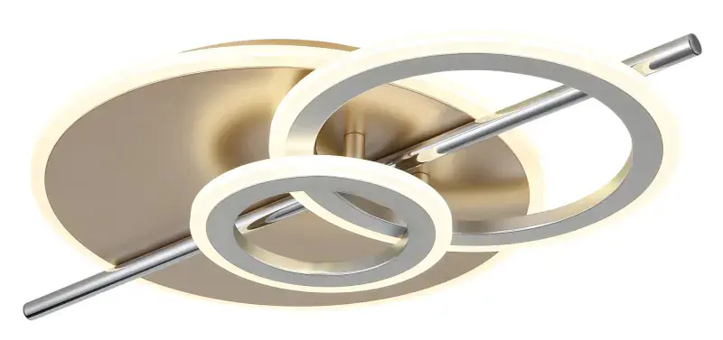 Globo Deckenleuchte Norris 55 x 32 (L x B) champagner matt neutralweiß