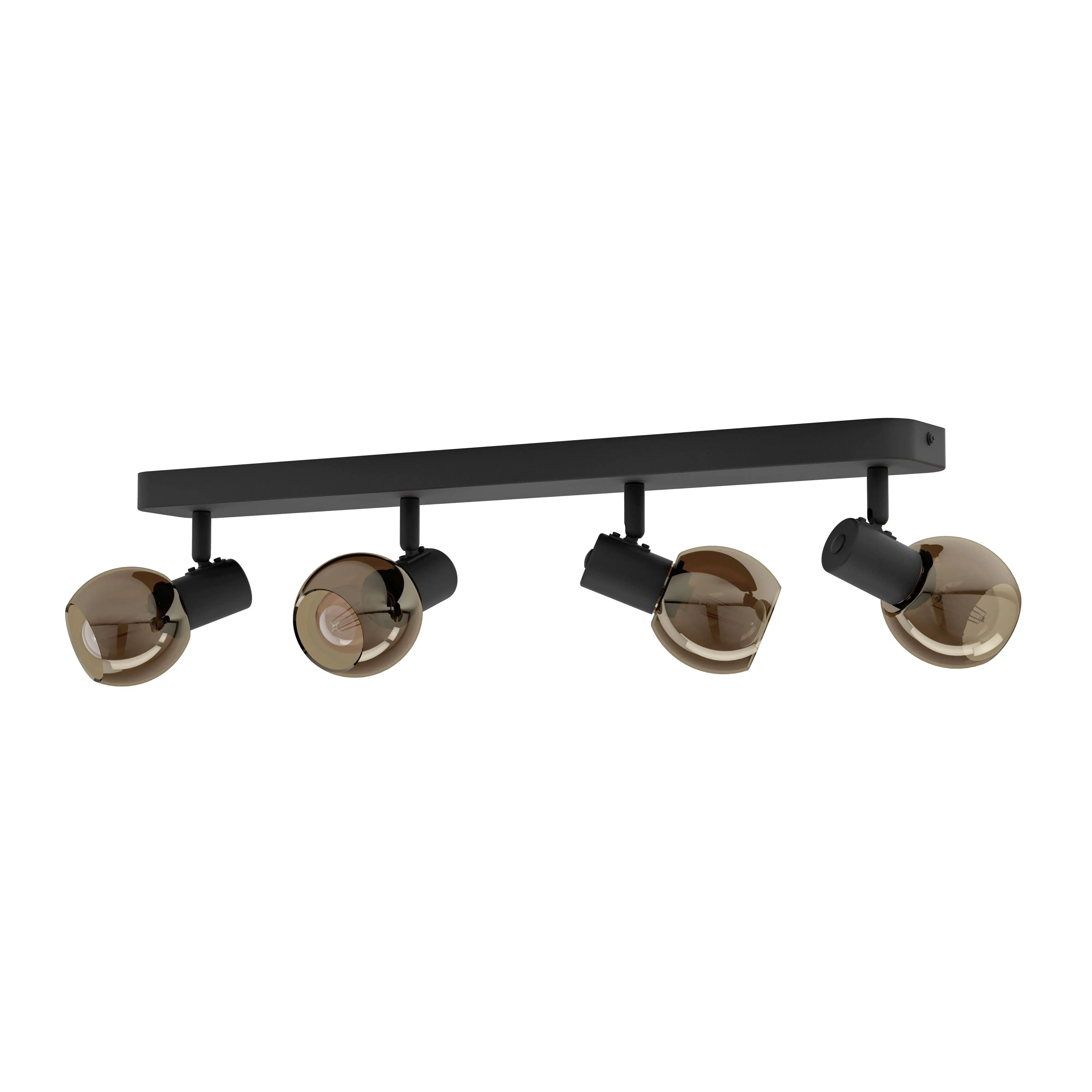 Eglo Deckenstrahler Balken Castellazo schwarz/kuper 4er E14