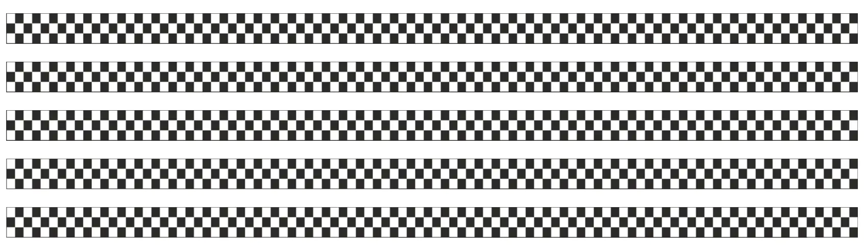 Hermann Schütz Race-Flag-Stripe Streifen 5 Stück je ca. 1m x 60mm