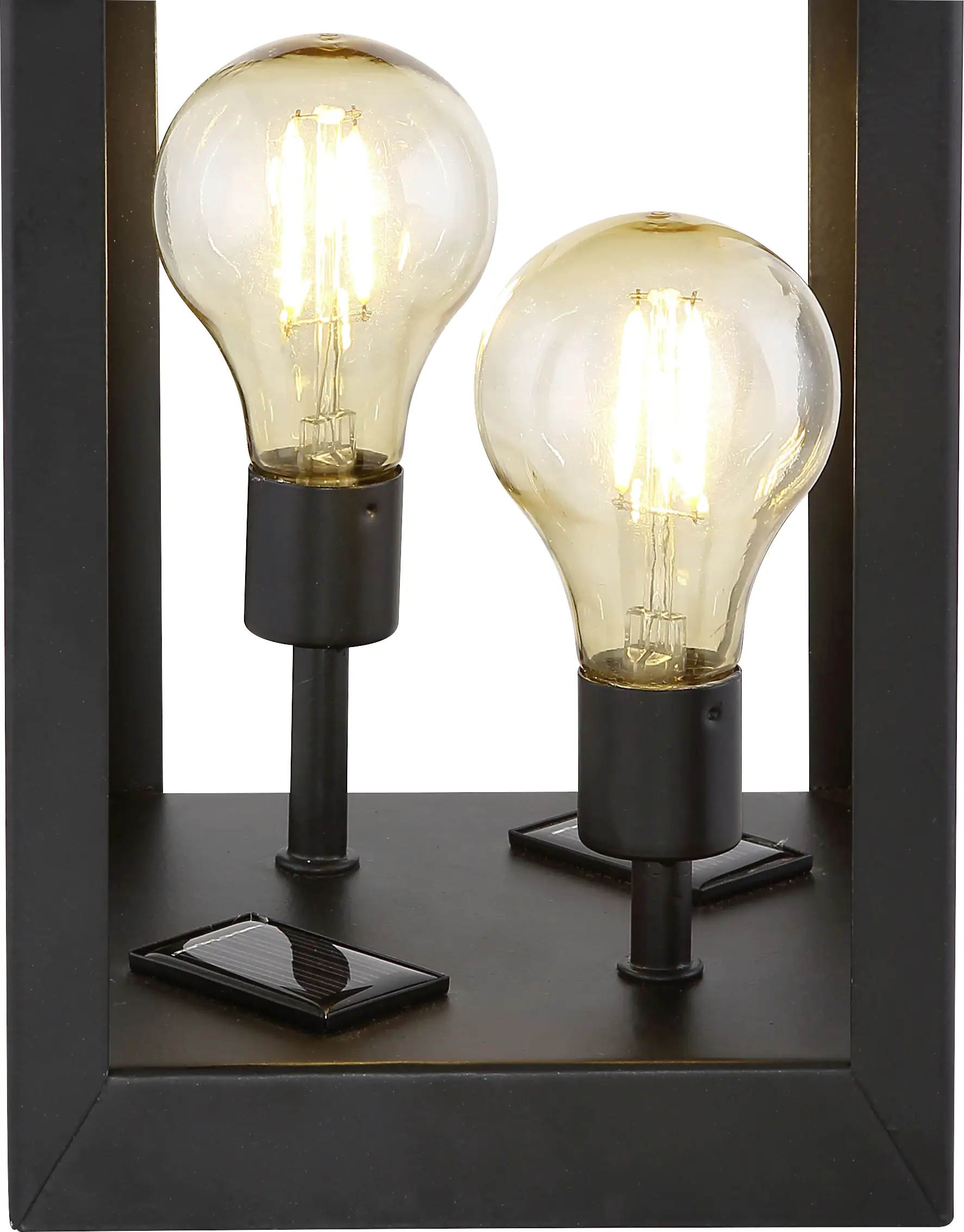 Globo LED Solarleuchte Laterne schwarz warmweiß