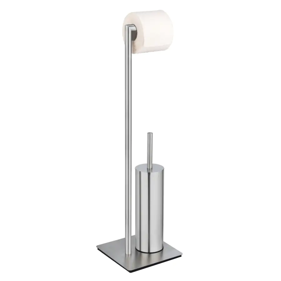 Wenko Stand WC-Garnitur Recco Edelstahl matt
