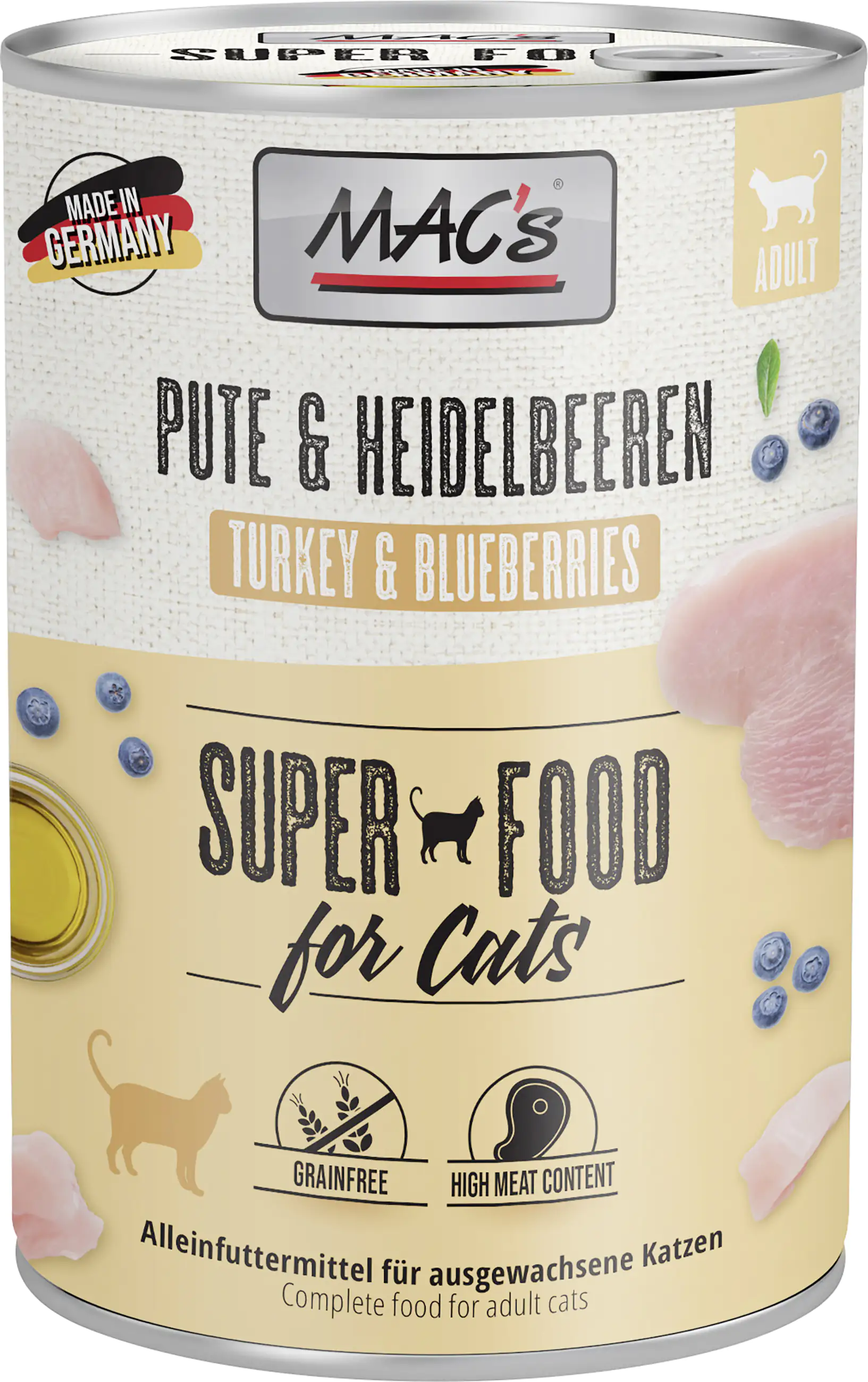 Macs Cat Pute & Heidelbeere 400 g