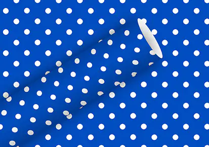 Geschenkpapier blau mit Punkten 2 m