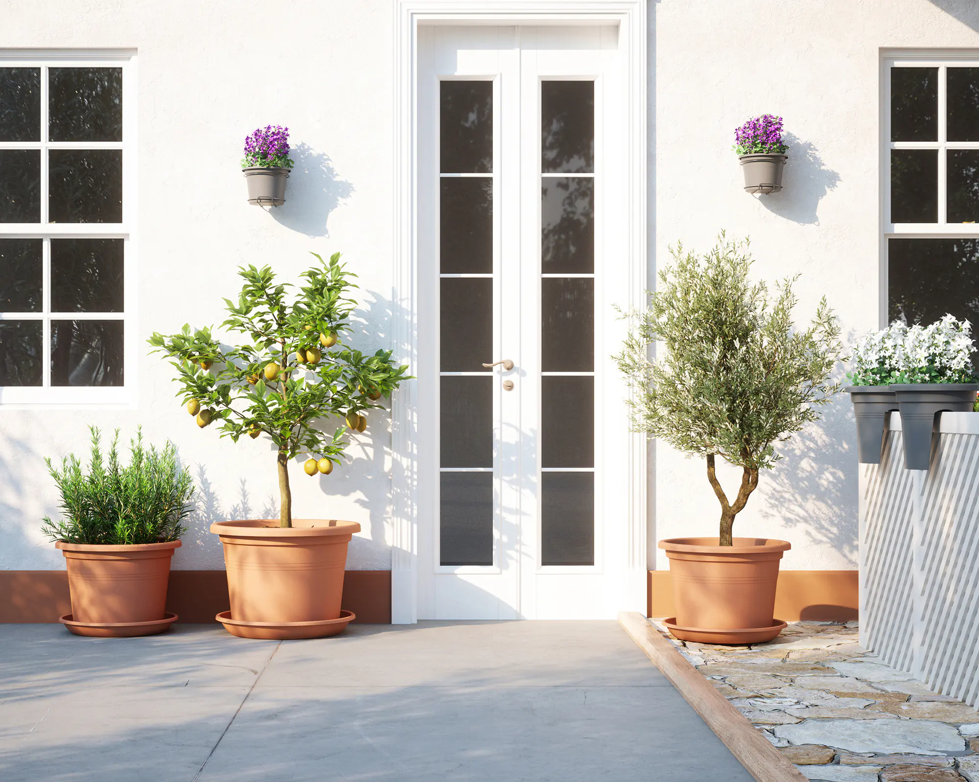 Artevasi Pflanztopf Venezia Cilindro Kunststoff terrakotta matt Ø 30 x 22 cm