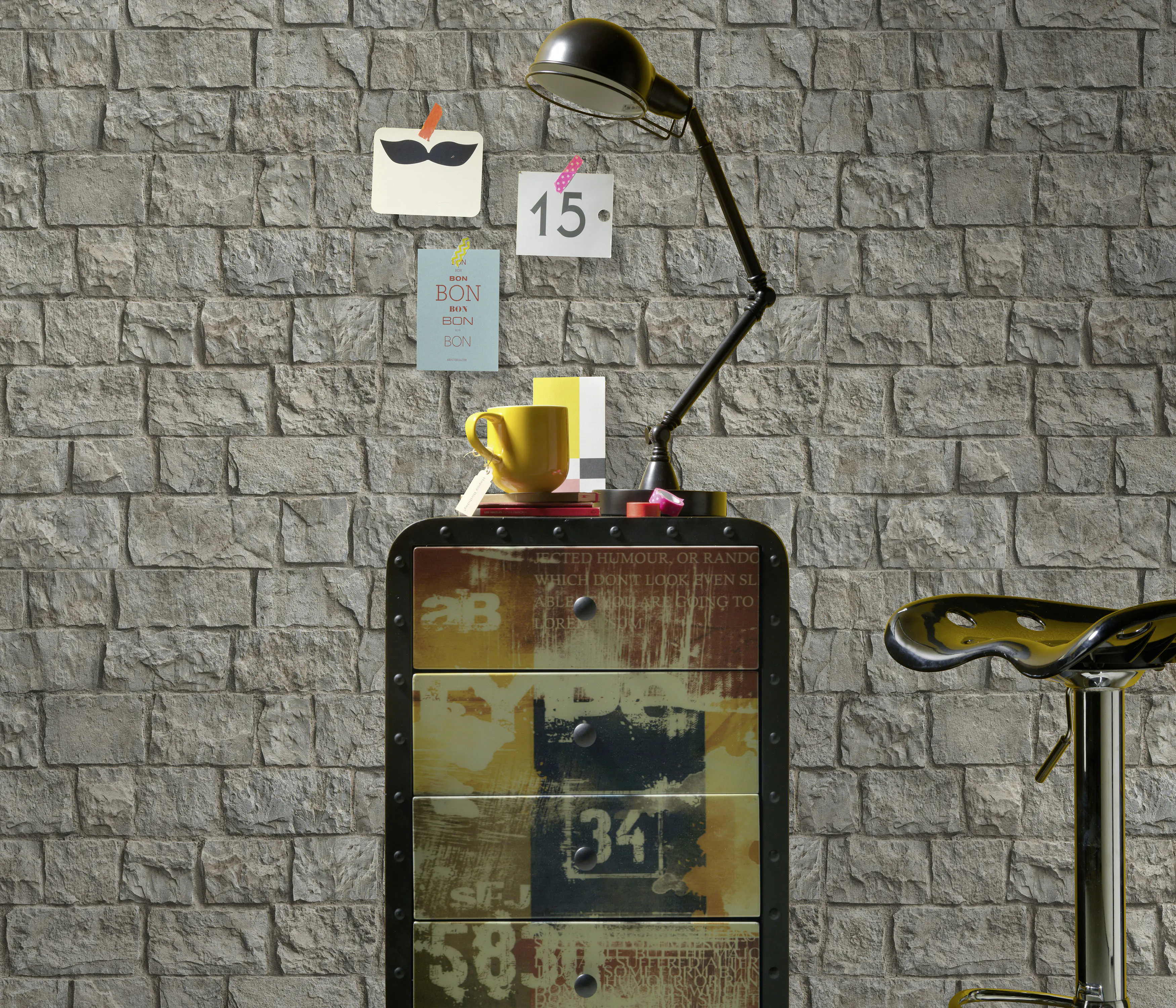 Erismann Vliestapete Stein beige 10,05 x 0,53 m