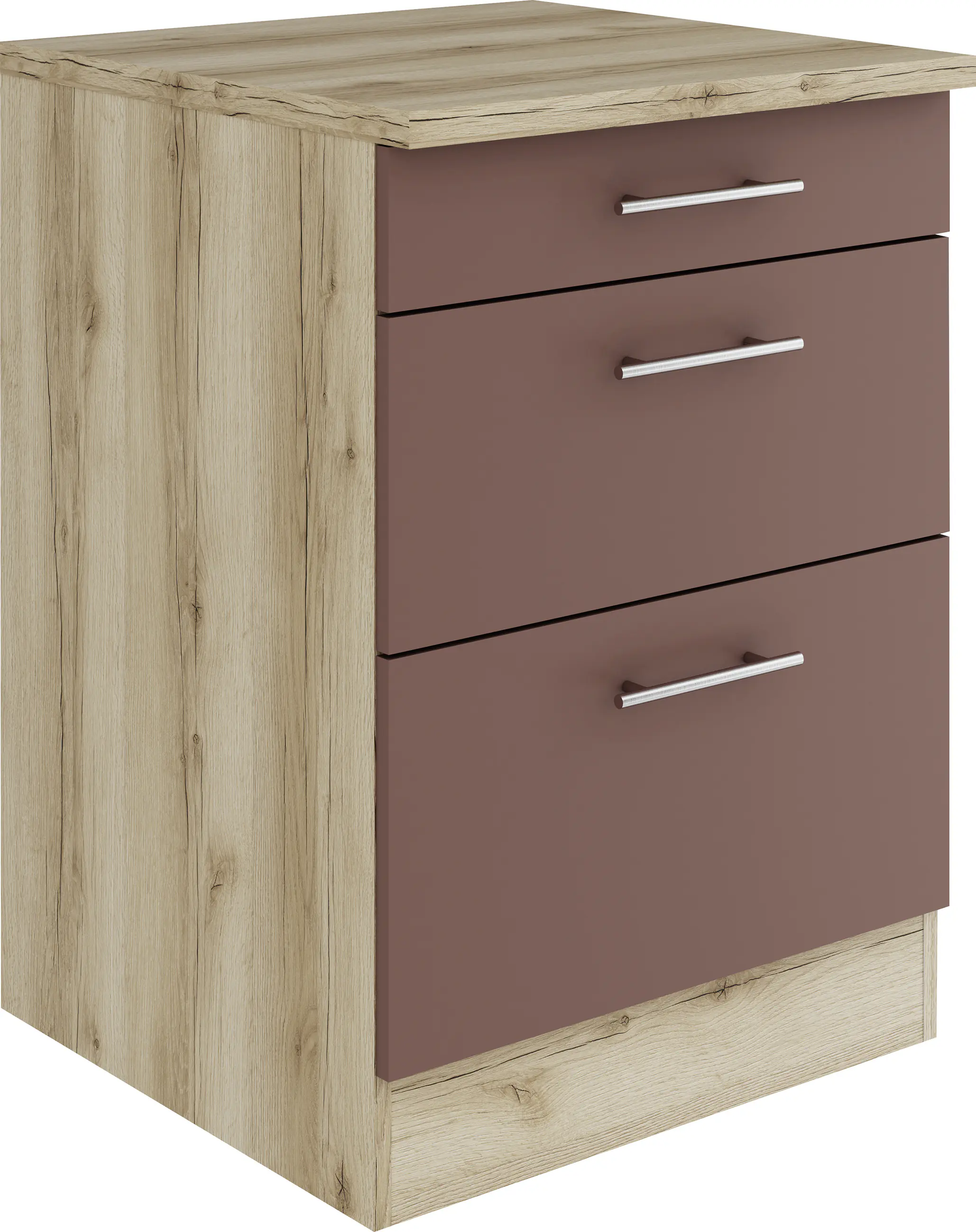 Optifit Unterschrank Bari 407 rostrot/eiche 60 cm