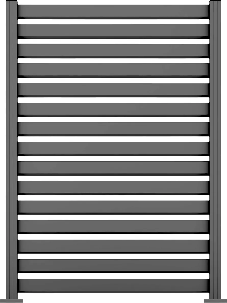 Ambiente Alu-Zaun Grundset Rhombus MAXI 187 x 124,2 cm grau Ambiente Alu-Zaun Grundset Rhombus MAXI 187 x 124,2 cm grau