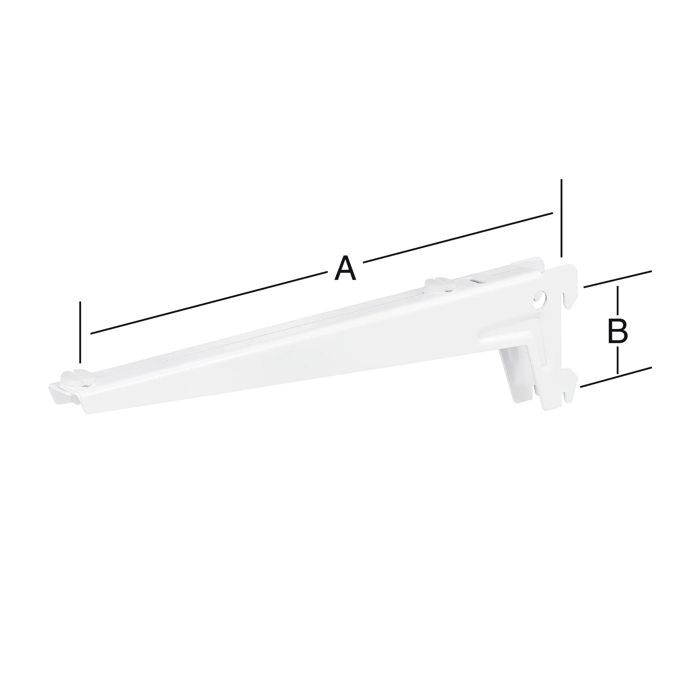 TrendLine Winkelträger 1-reihig weiß 23 x 7 cm