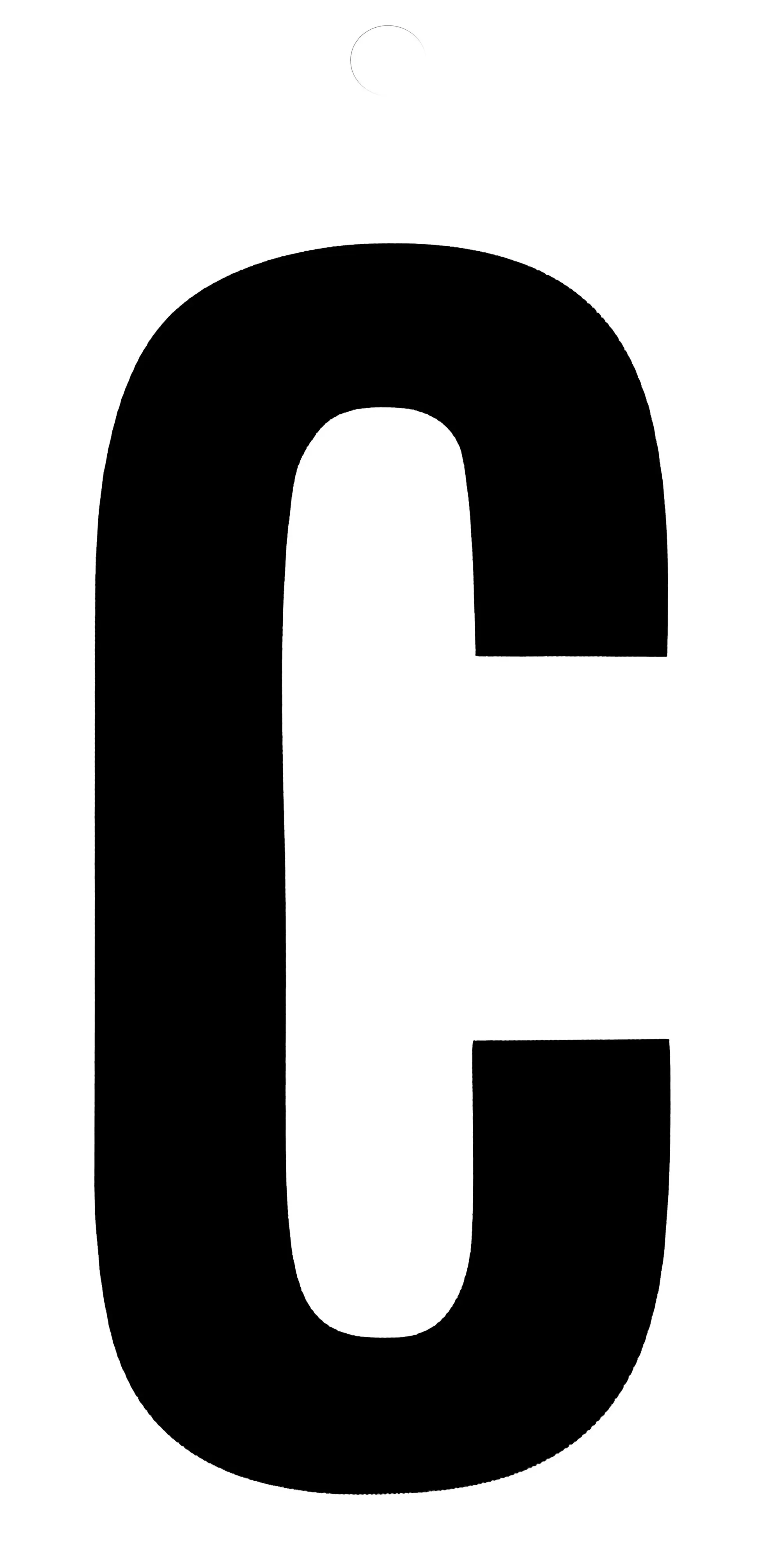 Conmetall Aufkleber Buchstabe C PVC 10 x 6 cm schwarz 