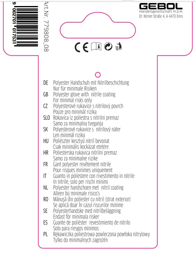 Gebol Handschuh Gardeluxe - Flower & Fruit  