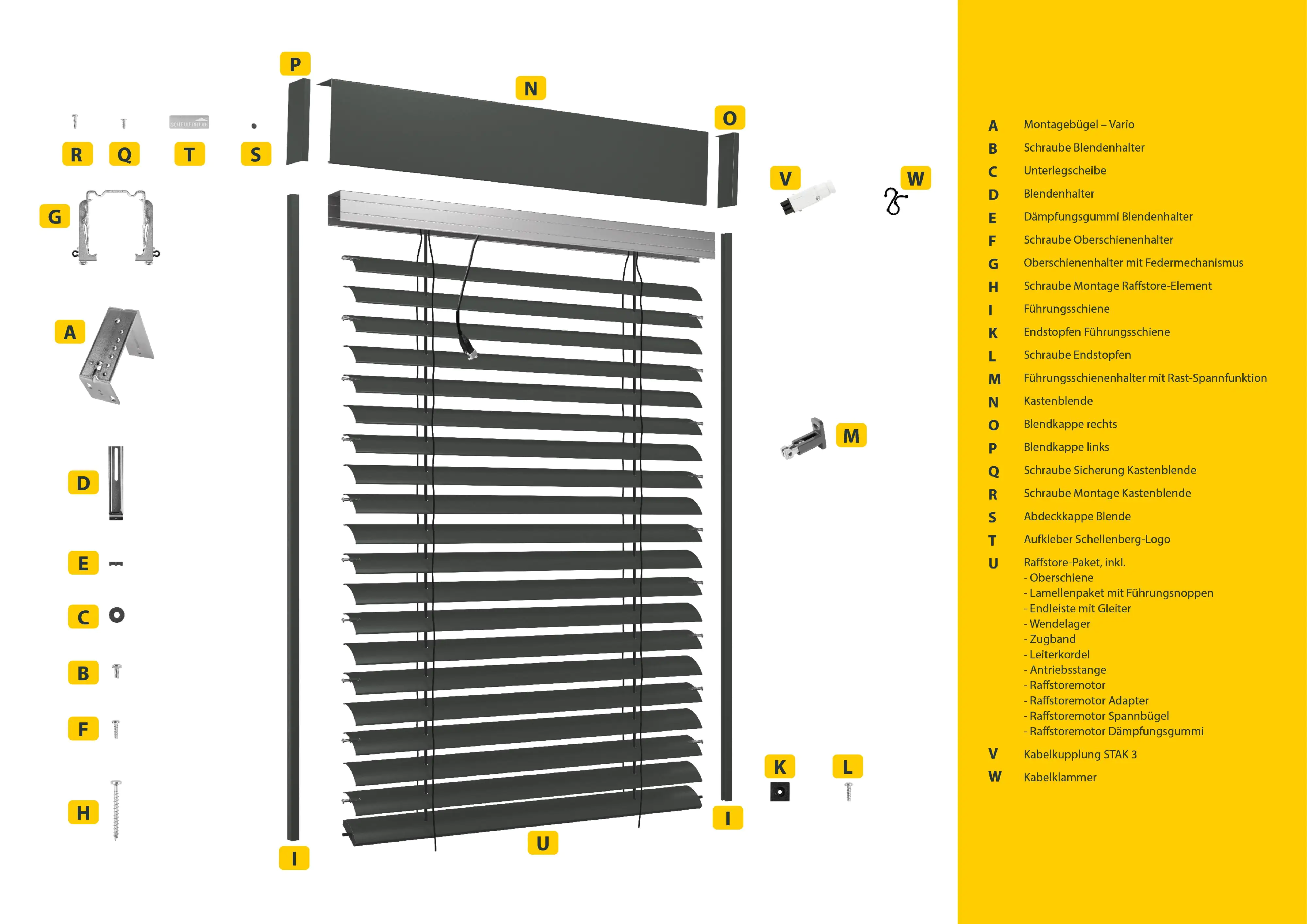 Schellenberg Raffstore Express, anthrazit 180 x 160 cm, Blende 25 cm Schellenberg Raffstore Express, anthrazit 180 x 160 cm, Blende 25 cm