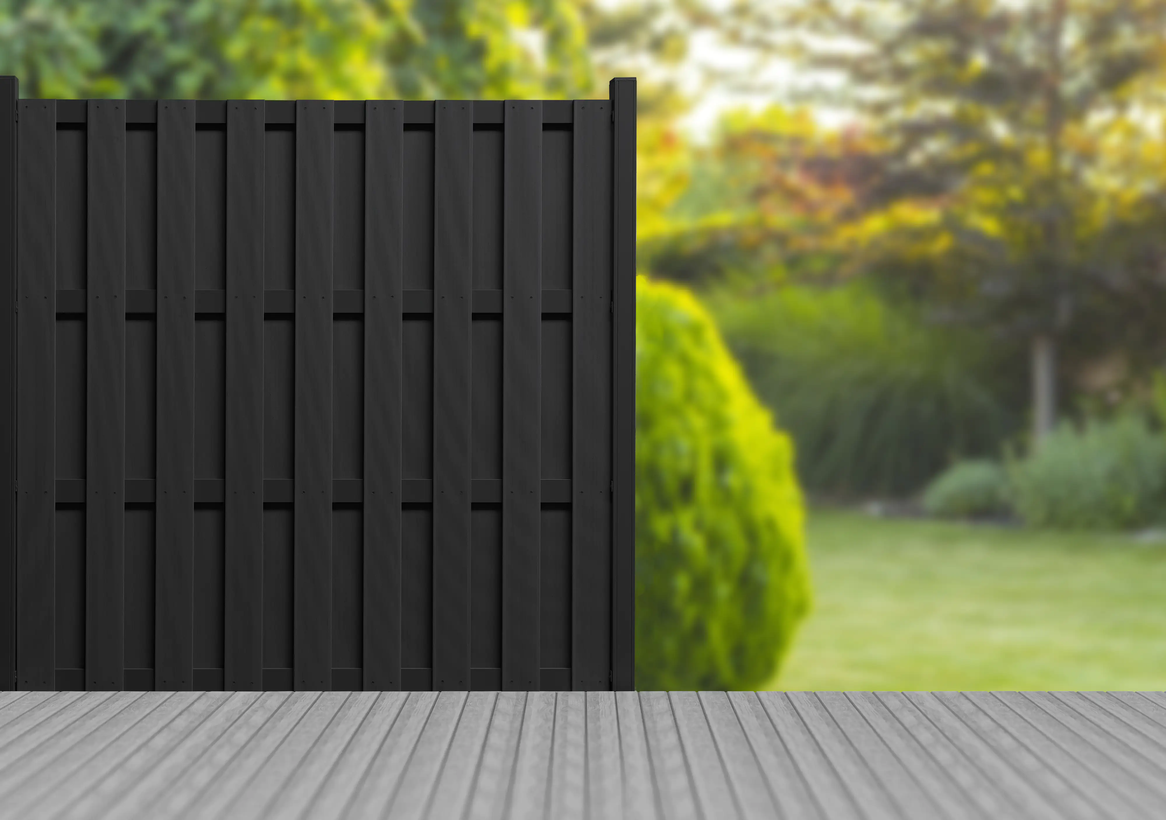 elephant WPC-Sichtschutzzaun Color Line Grundelement anthrazit 180 x 180 cm