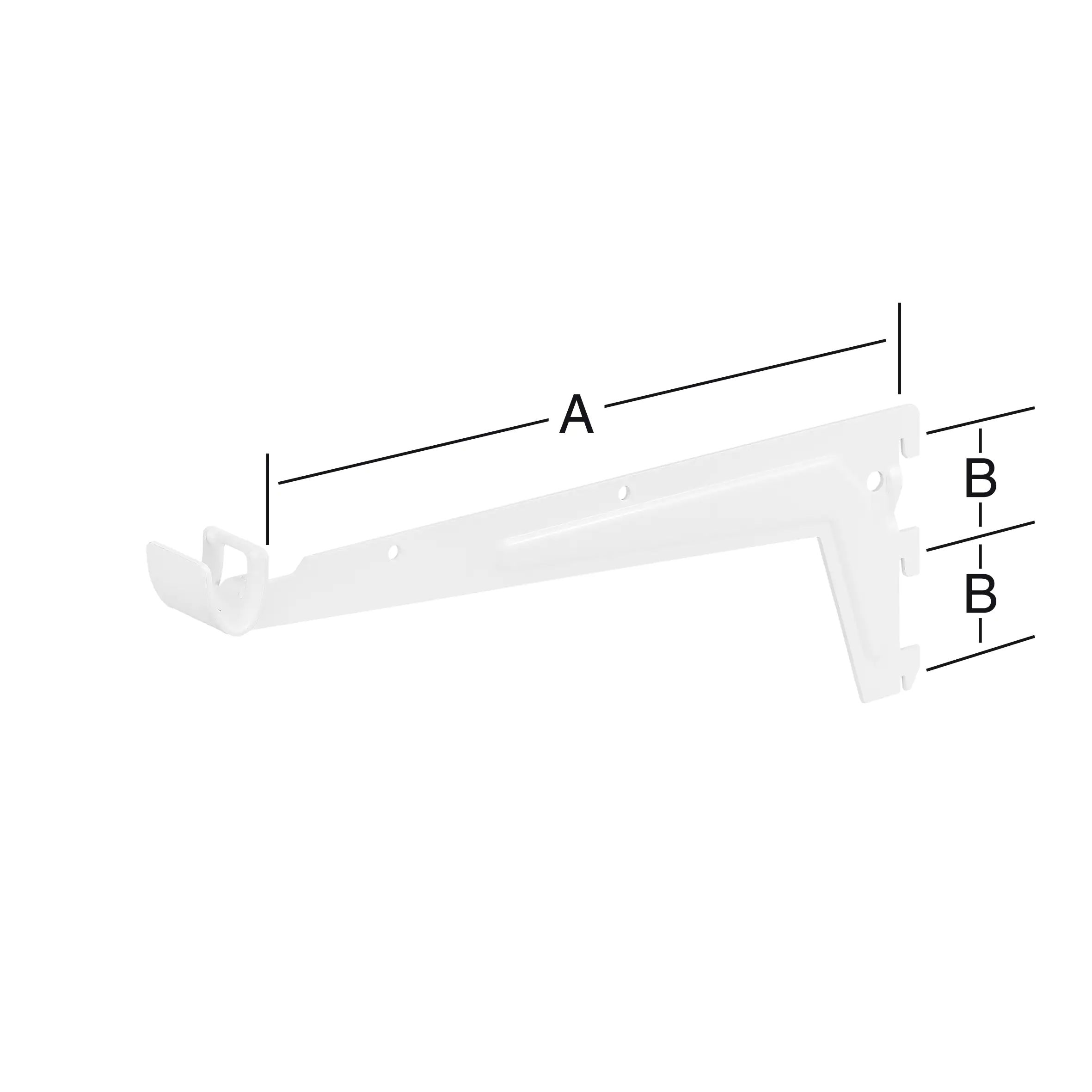TrendLine Träger für Kleiderstangen weiß 33 x 3,6 cm