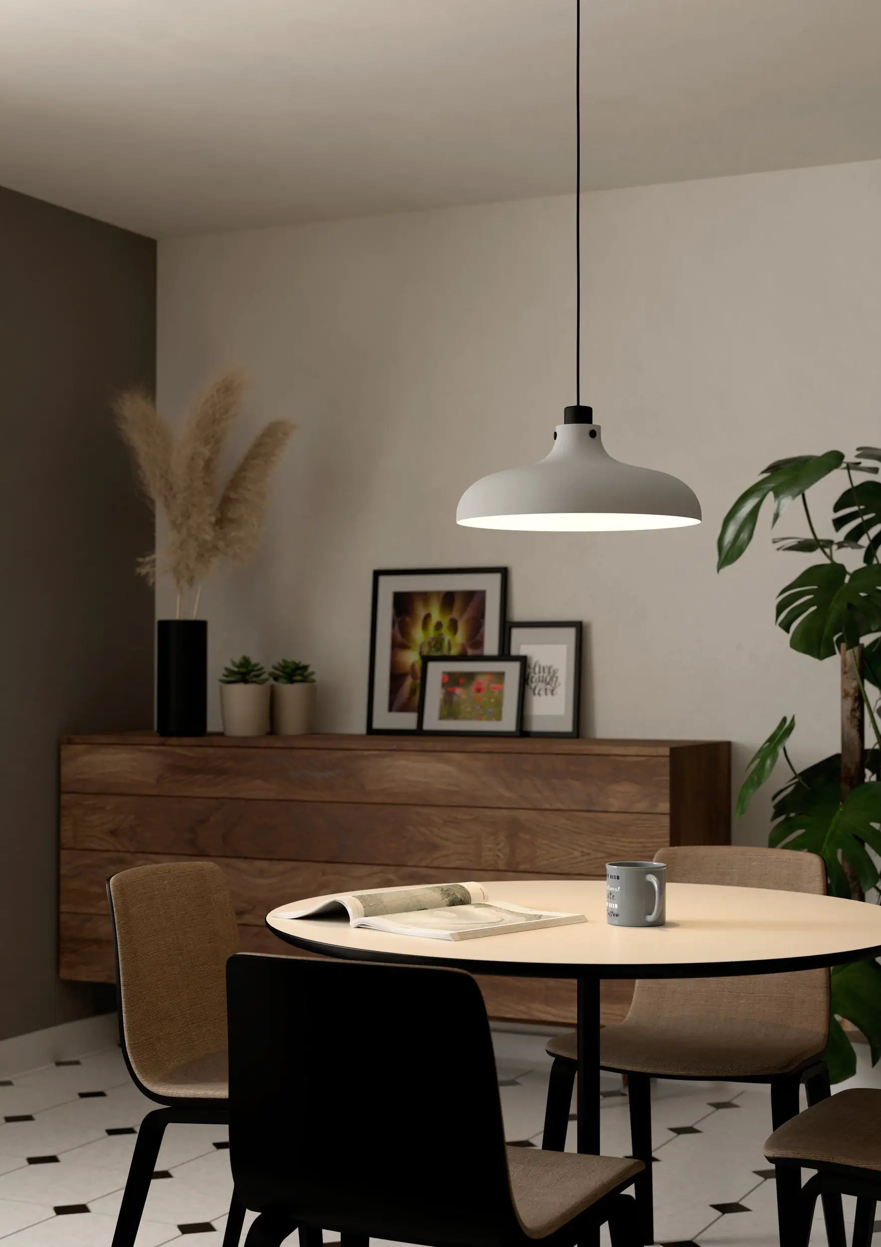 Eglo Pendelleuchte Matlock grau schwarz 38 x 110 cm