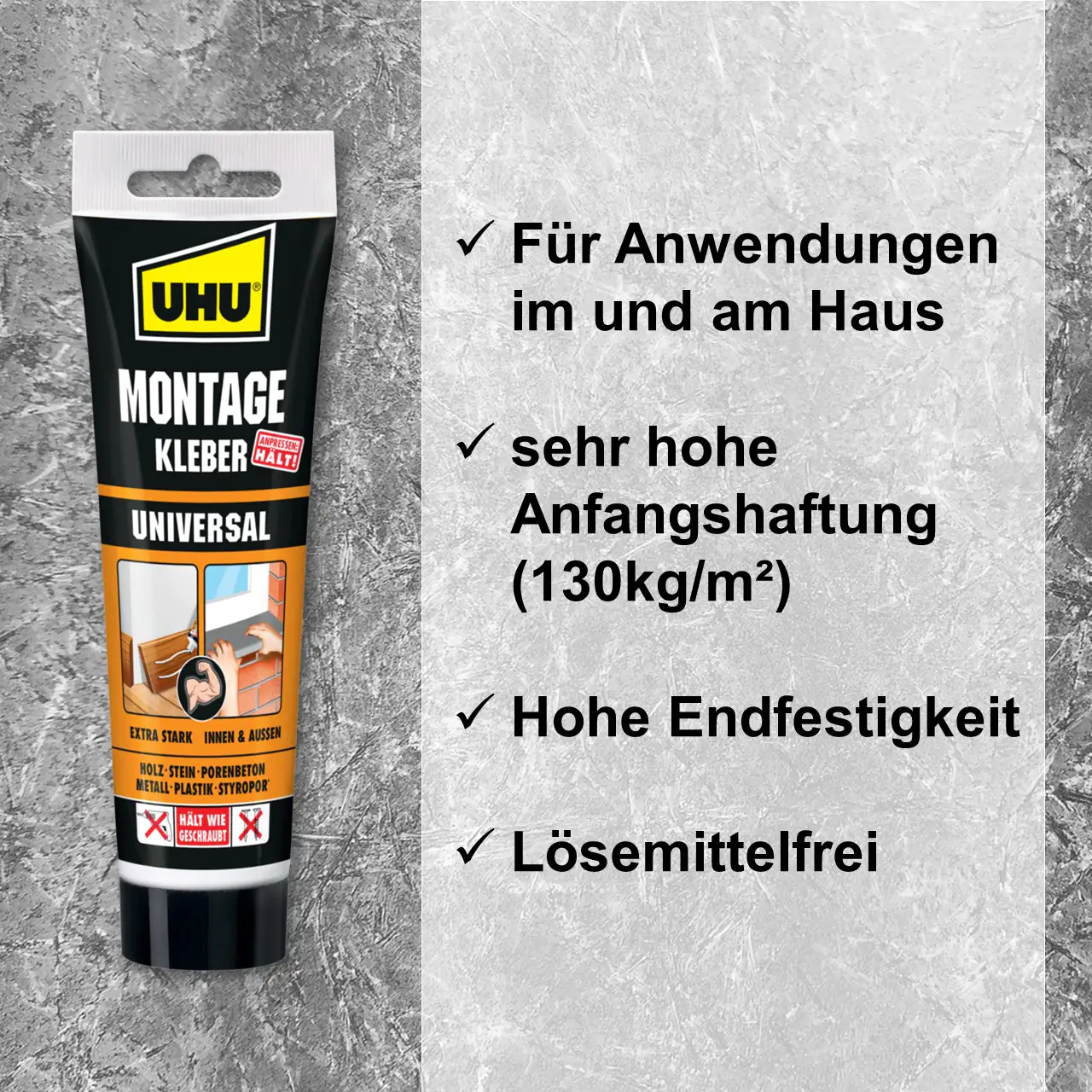 UHU Montagekleber Universal 200g Tube, 200g