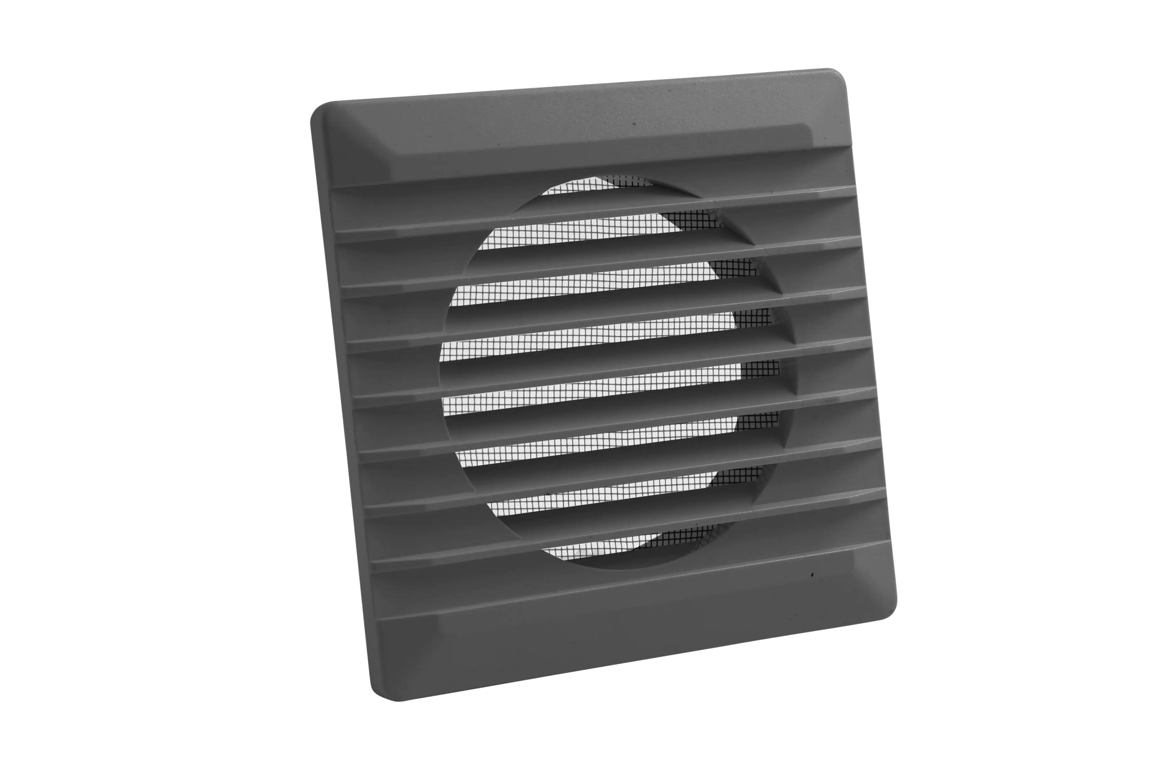 4002644059648 Lüftungsgitter eckig mit Rohranschluss aus Kunststoff mit Fliegengitter und Rohranschluss Ø 100 mm,