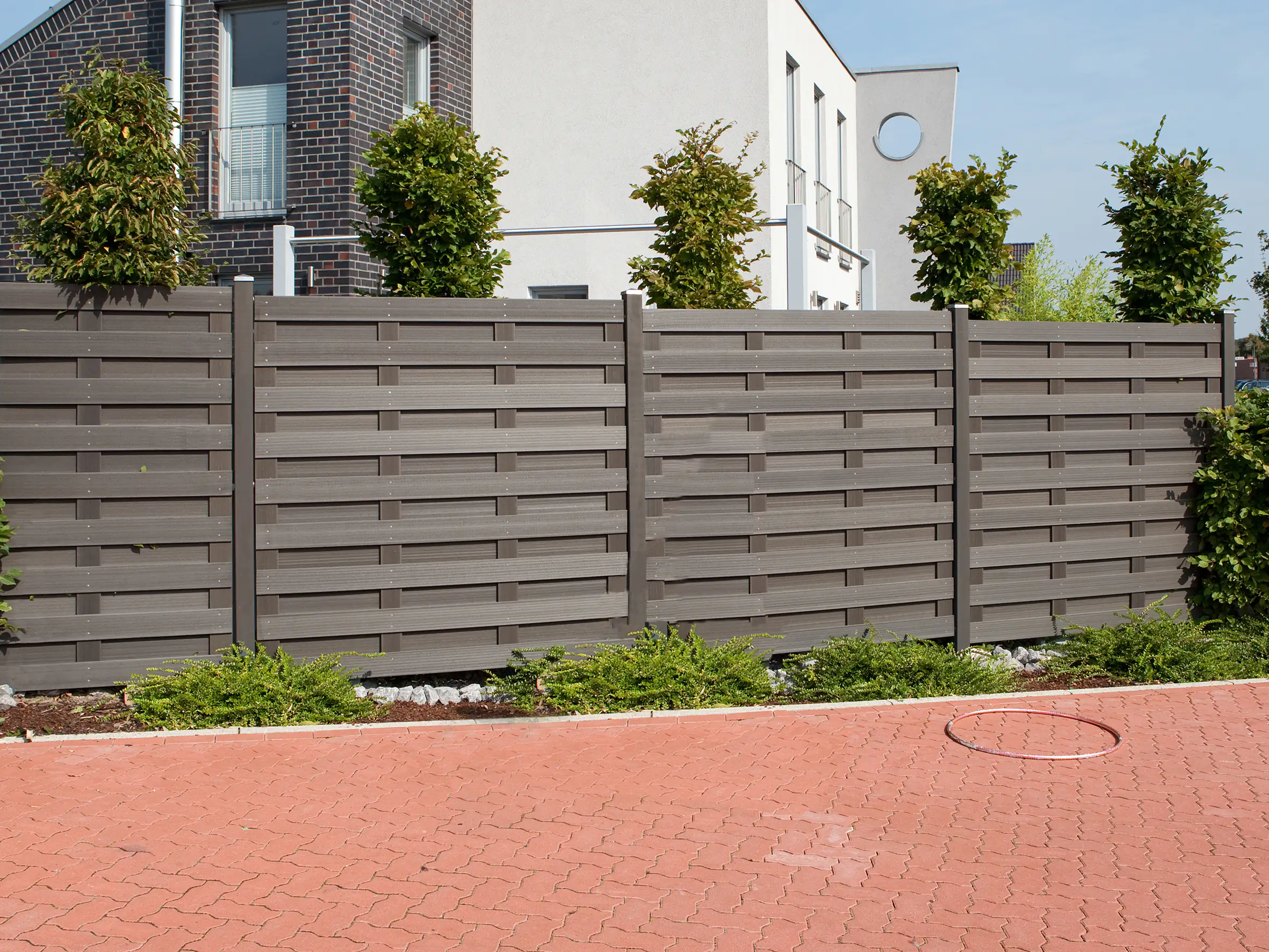 TrendLine Sichtschutzelement WPC grau, 180 x 180 cm