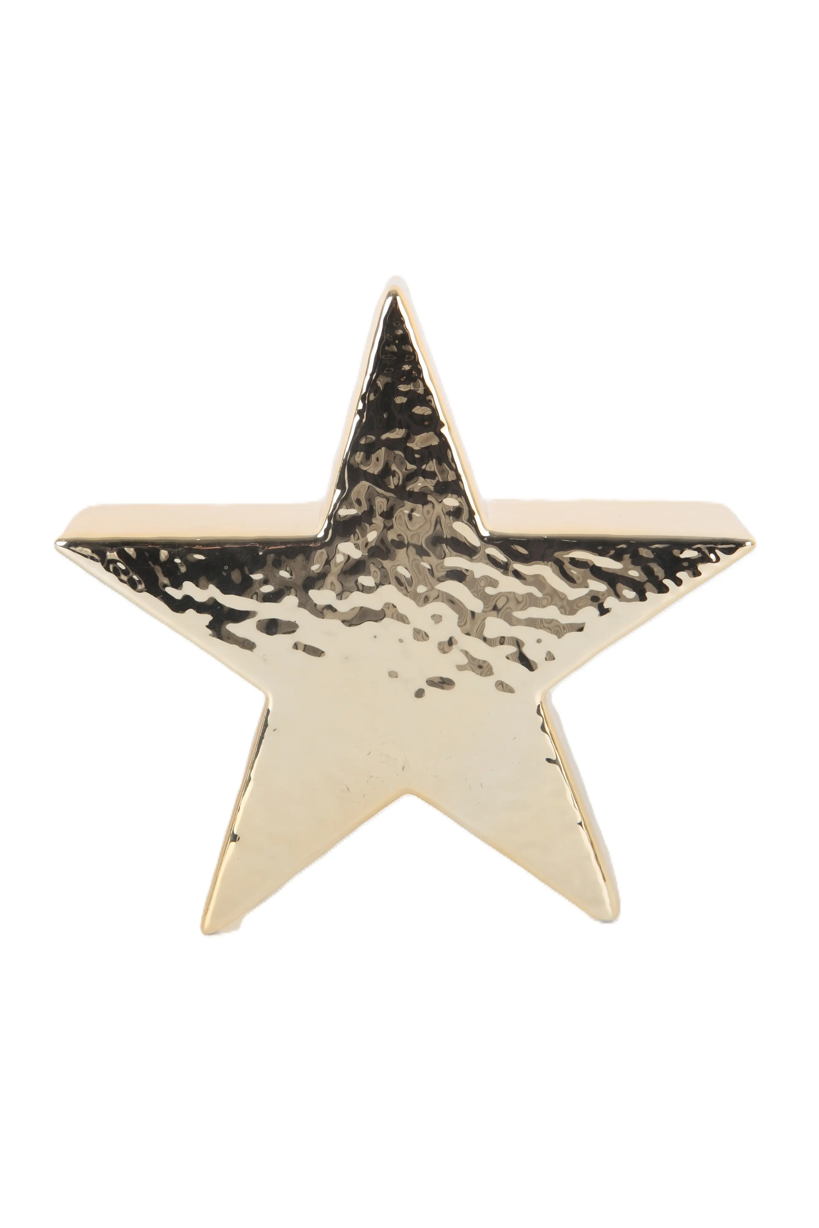 TrendLine Deko Stern Keramik 19 x 5,5 x 18 cm gold